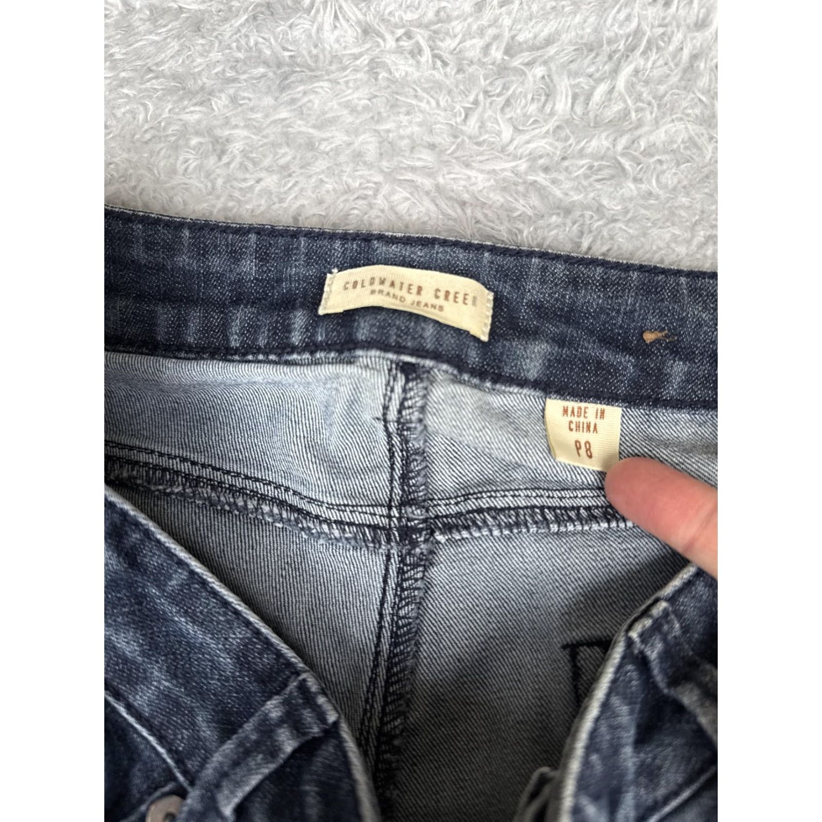 Coldwater Creek Coldwater Creek Jeans Womens Petite 8 Blue Denim Straight Leg Mid Rise Stretch Jeans Size 30" / US 8 / IT 44 - 6 Thumbnail
