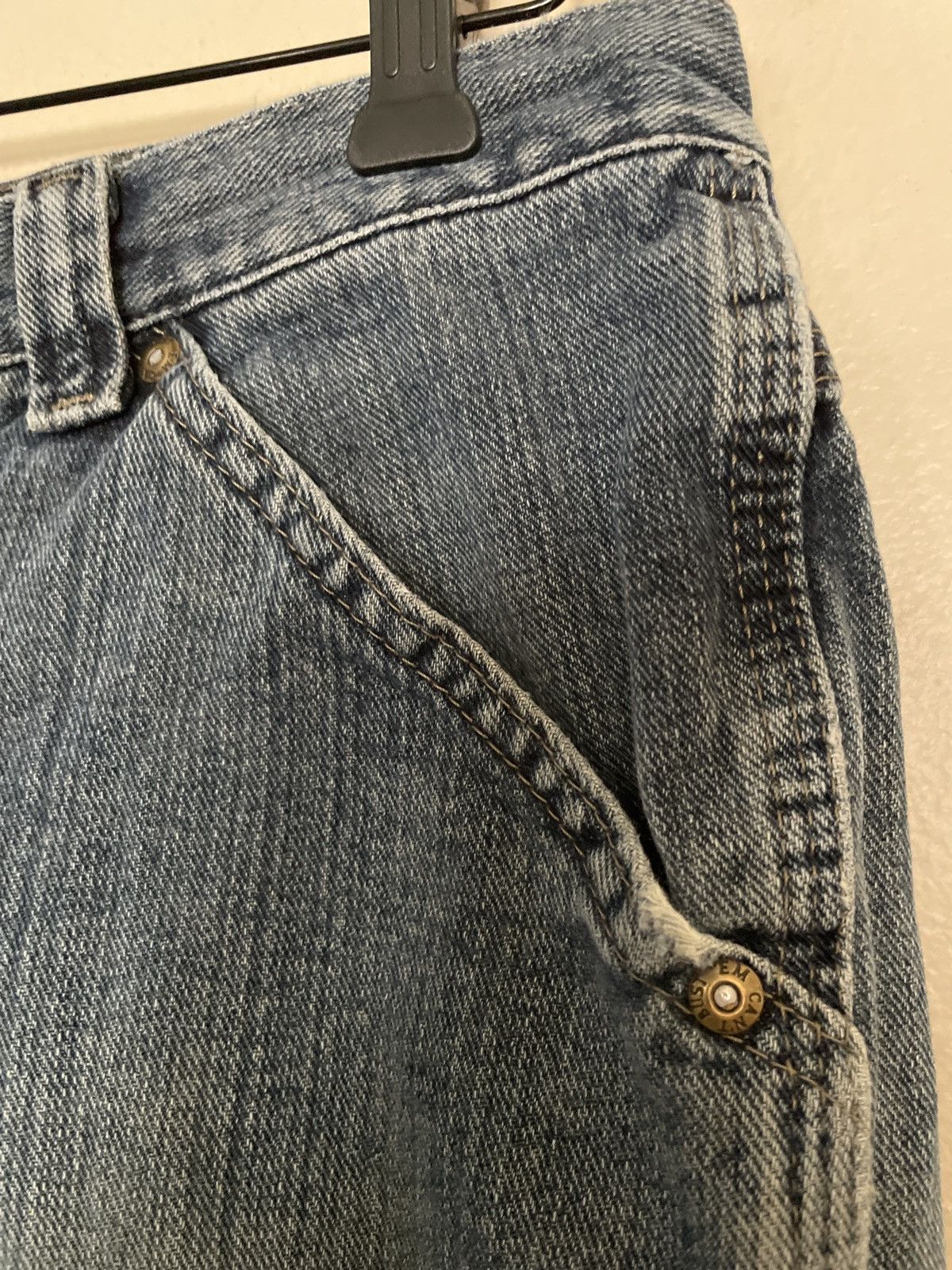 Lee × Vintage Lee Dungarees Blue Jean Denim Carpenter Shorts Jorts 33” 🔥👀 Size US 33 - 8 Thumbnail