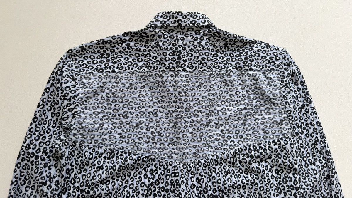 Comme des Garcons White / Blue Striped Leopard Print Shirt Size US S / EU 44-46 / 1 - 12 Thumbnail