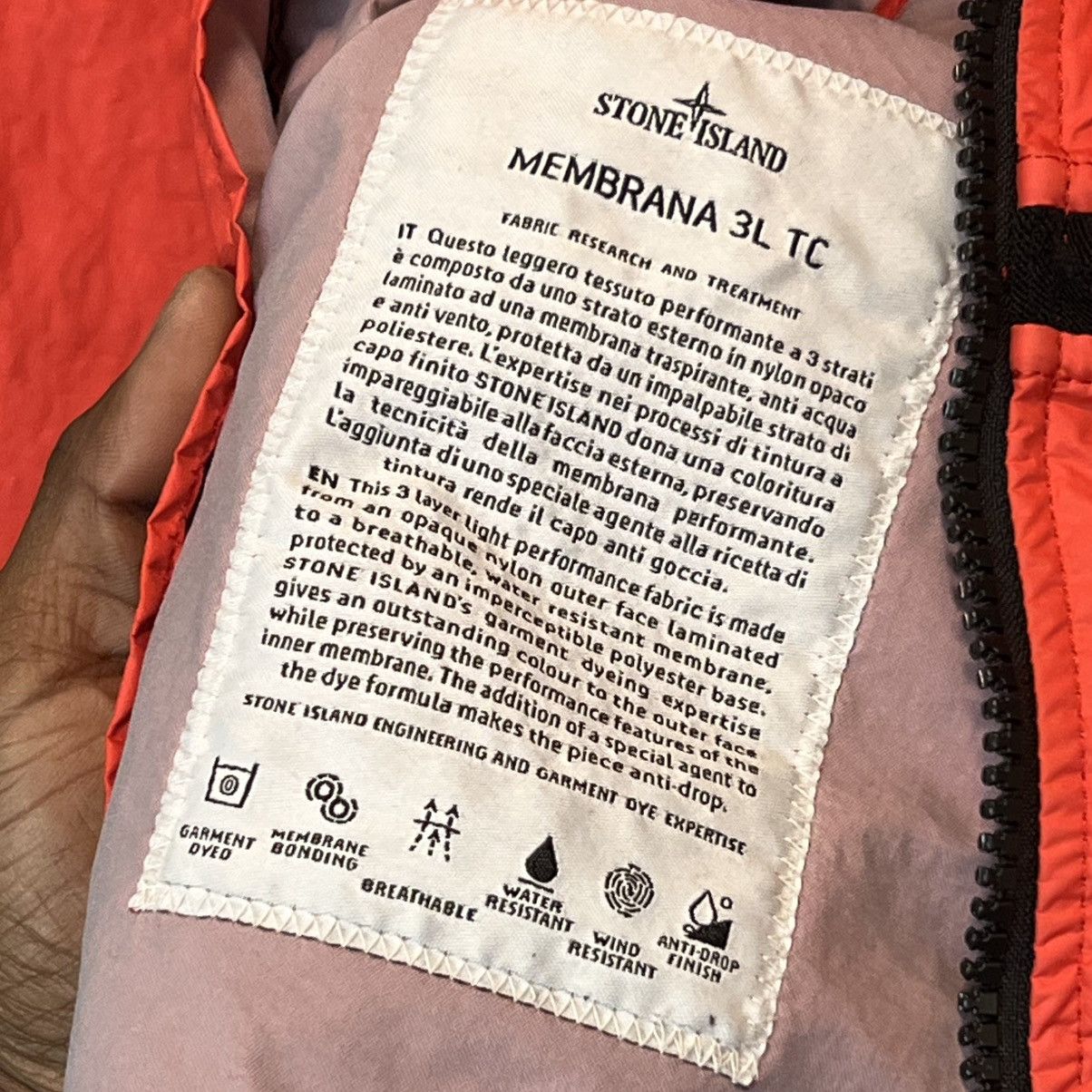 Stone Island Stone Island Membrana 3L TC Windbreaker Red Size US M / EU 48-50 / 2 - 12 Thumbnail