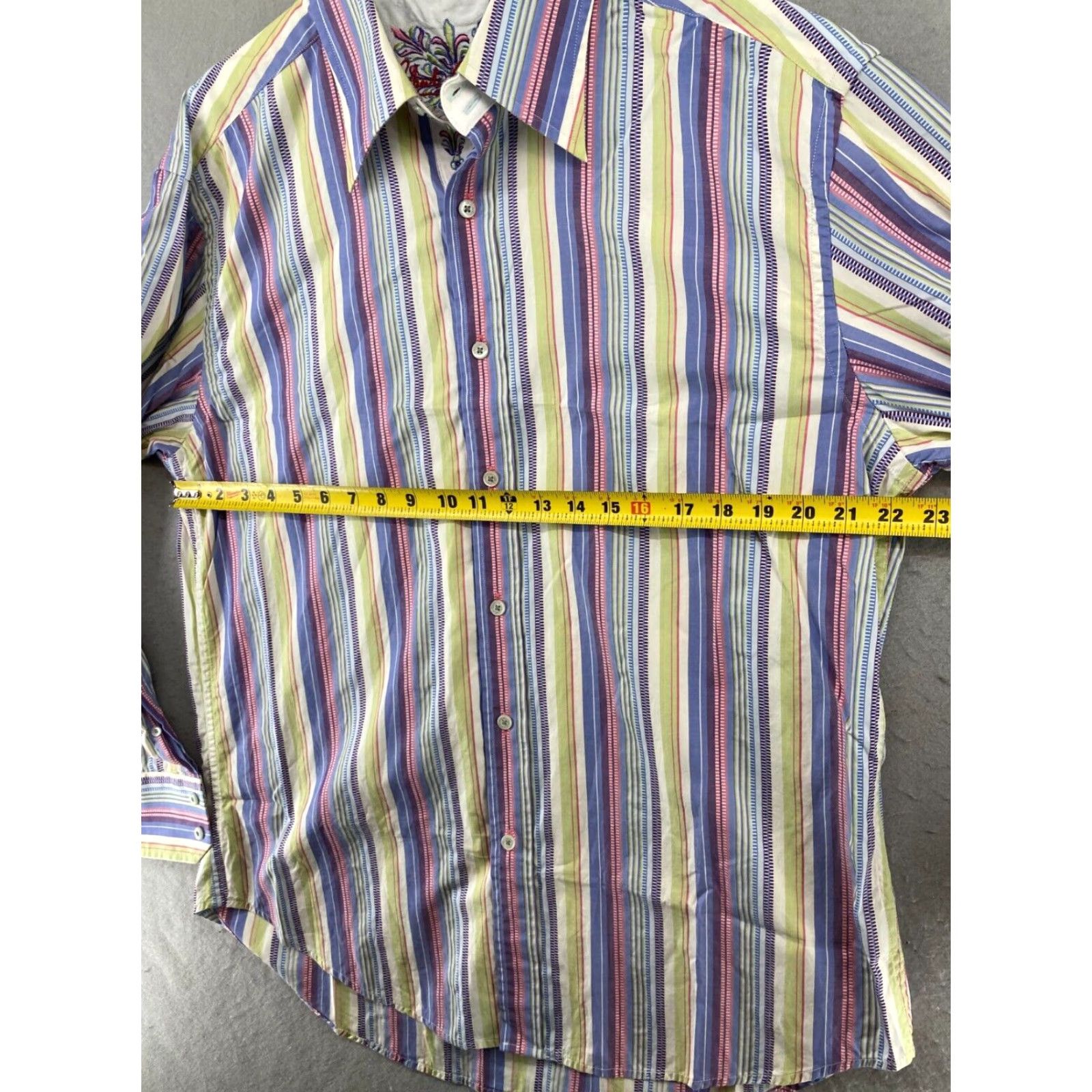Robert Graham Robert Graham Shirt XL Multicolor Striped Western Button-Up Long Sleeve Mens Size US XL / EU 56 / 4 - 2 Thumbnail