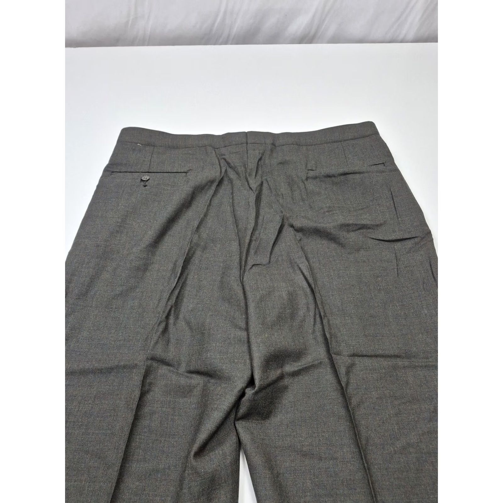 Vintage VINTAGE Sansabelt Ltd Wool Pants Mens 38x36 Gray Pleated Straight Unhemmed NWT Size US 38 / EU 54 - 6 Thumbnail