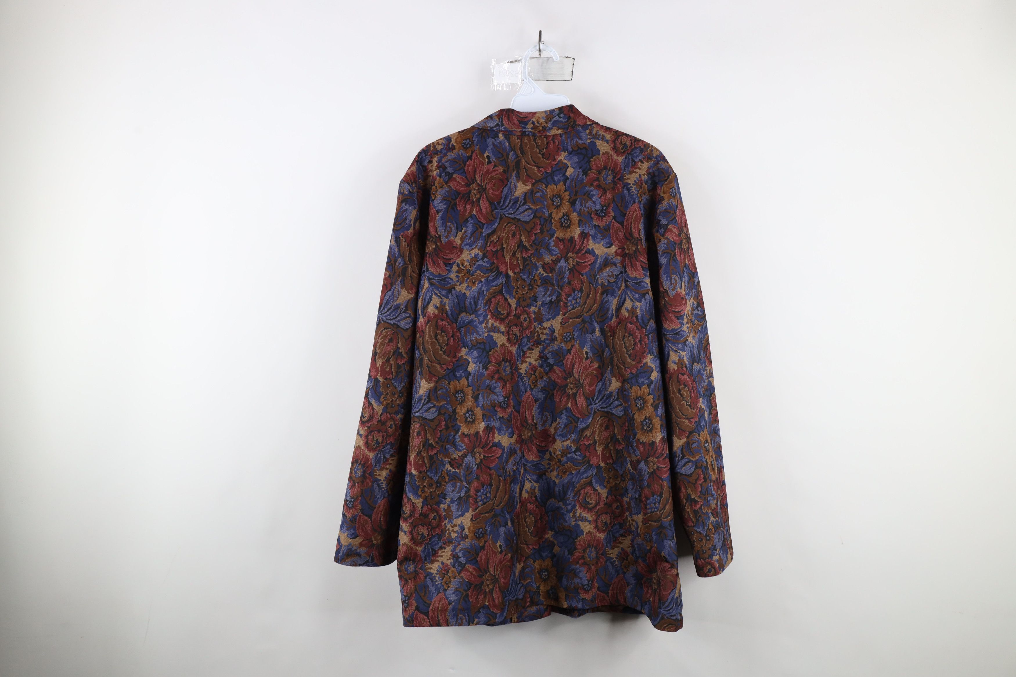 Vintage Vintage 90s Streetwear Floral One Button Blazer Jacket USA Size XXL / US 16-18 / IT 52-54 - 10 Thumbnail