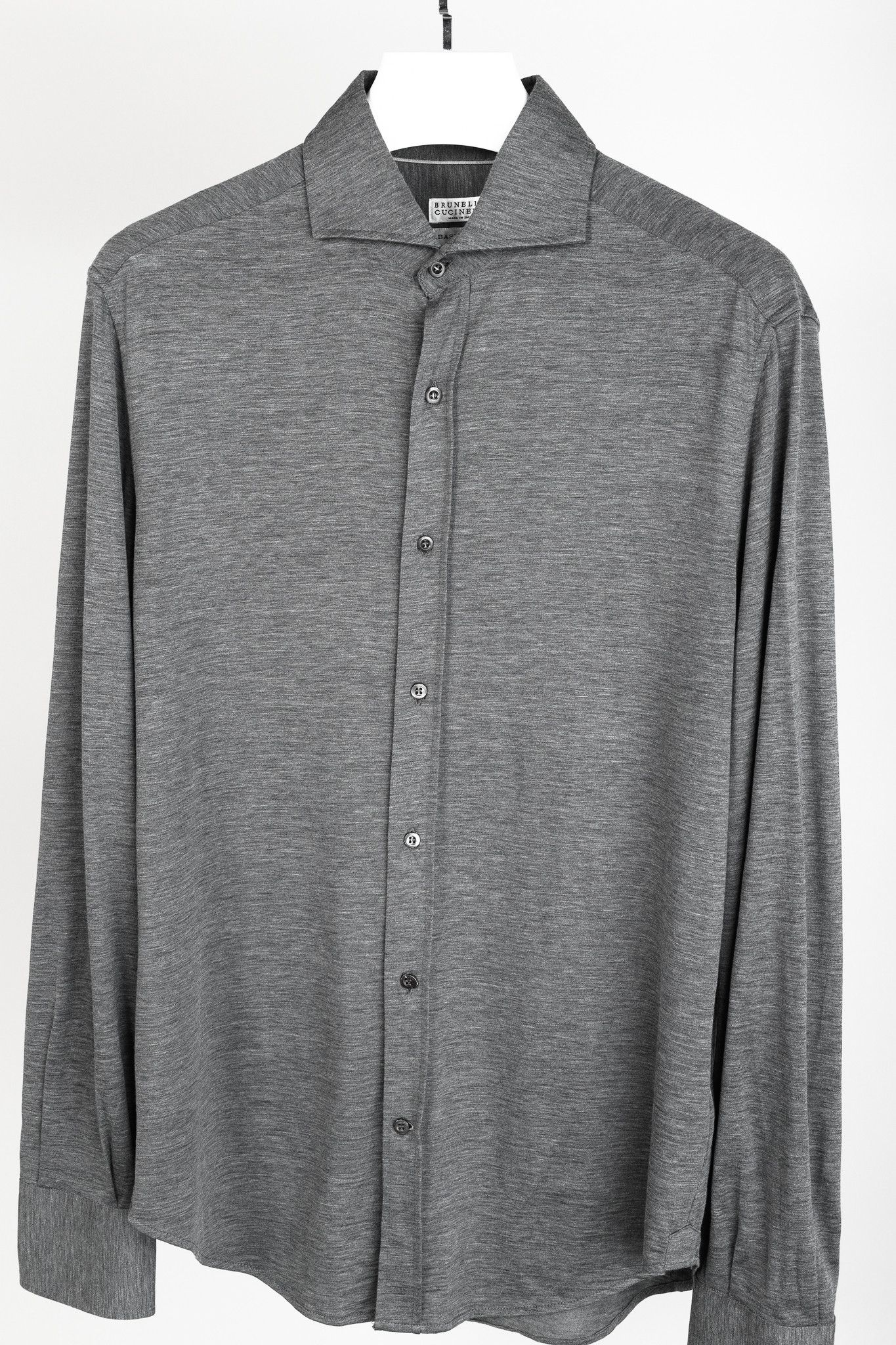 Brunello Cucinelli Brunello Cucinelli Silk/Cotton Jersey Button-Up Shirt Size US S / EU 44-46 / 1 - 3 Thumbnail