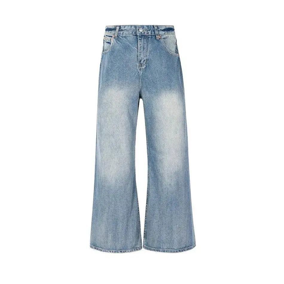 Japanese Brand Hip hop pattern washed jeans trousers straight baggy style Size US 34 / EU 50 - 2 Thumbnail
