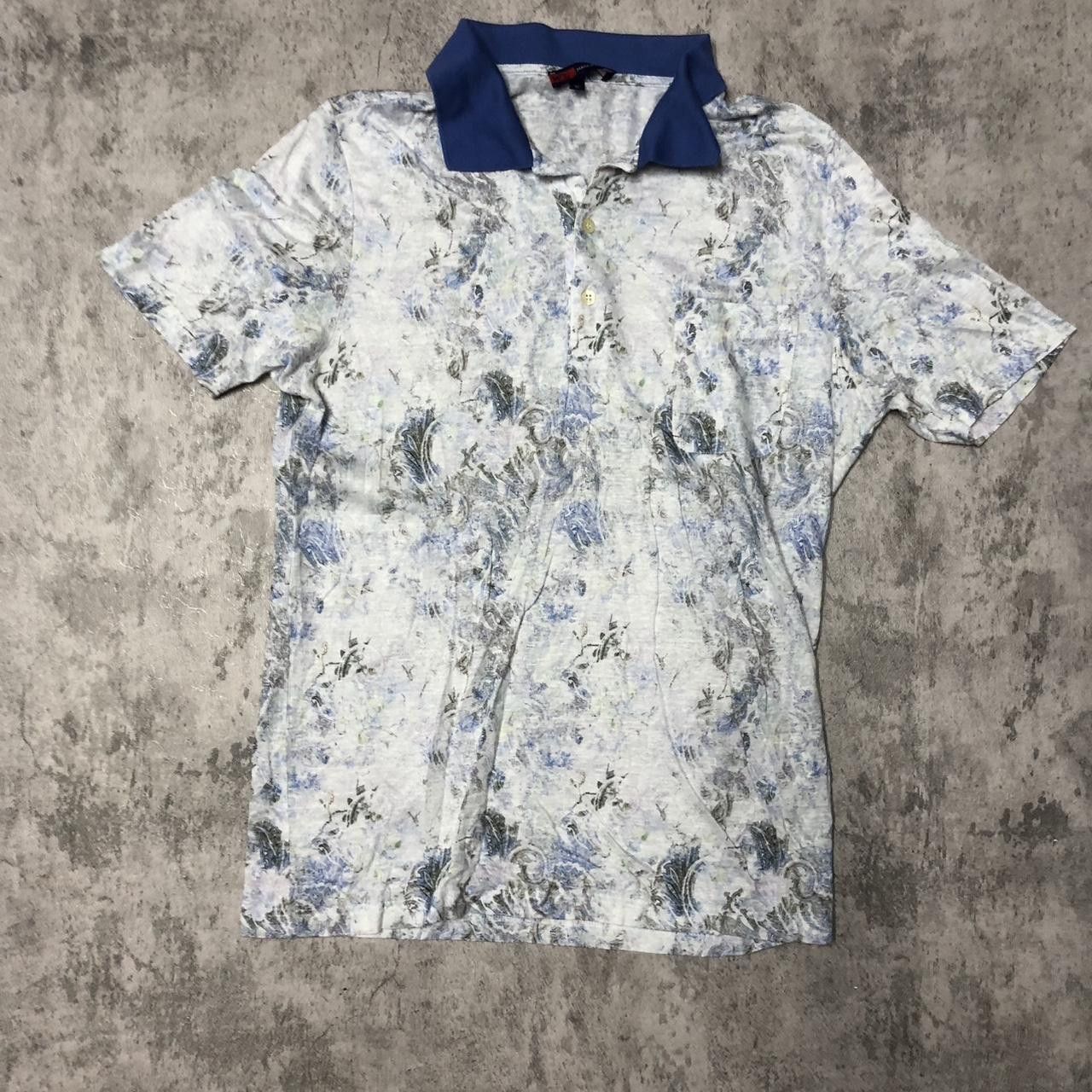 Other Blue and white floral print polo shirt Size US XL / EU 56 / 4 - 1 Thumbnail
