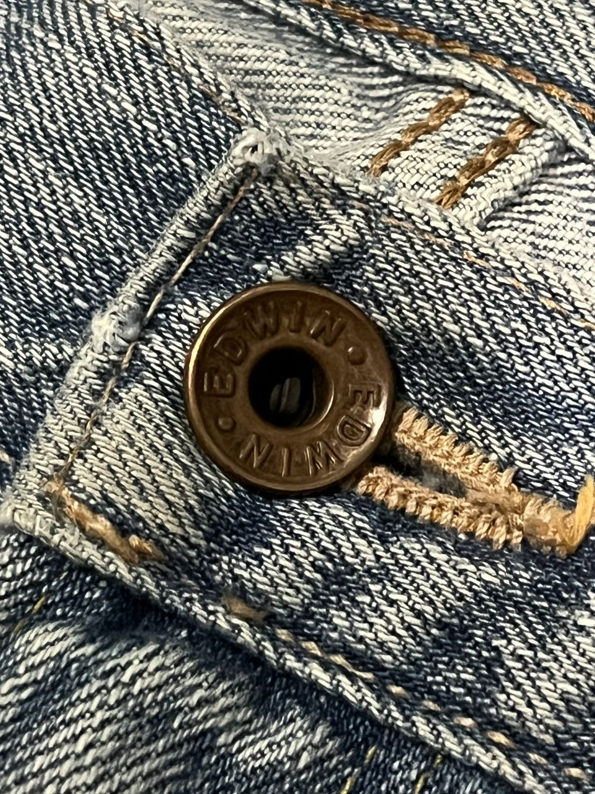 Edwin × Vintage Vintage Edwin 505X Blue Washed Distressed Selvedge Jeans Size US 29 - 5 Thumbnail