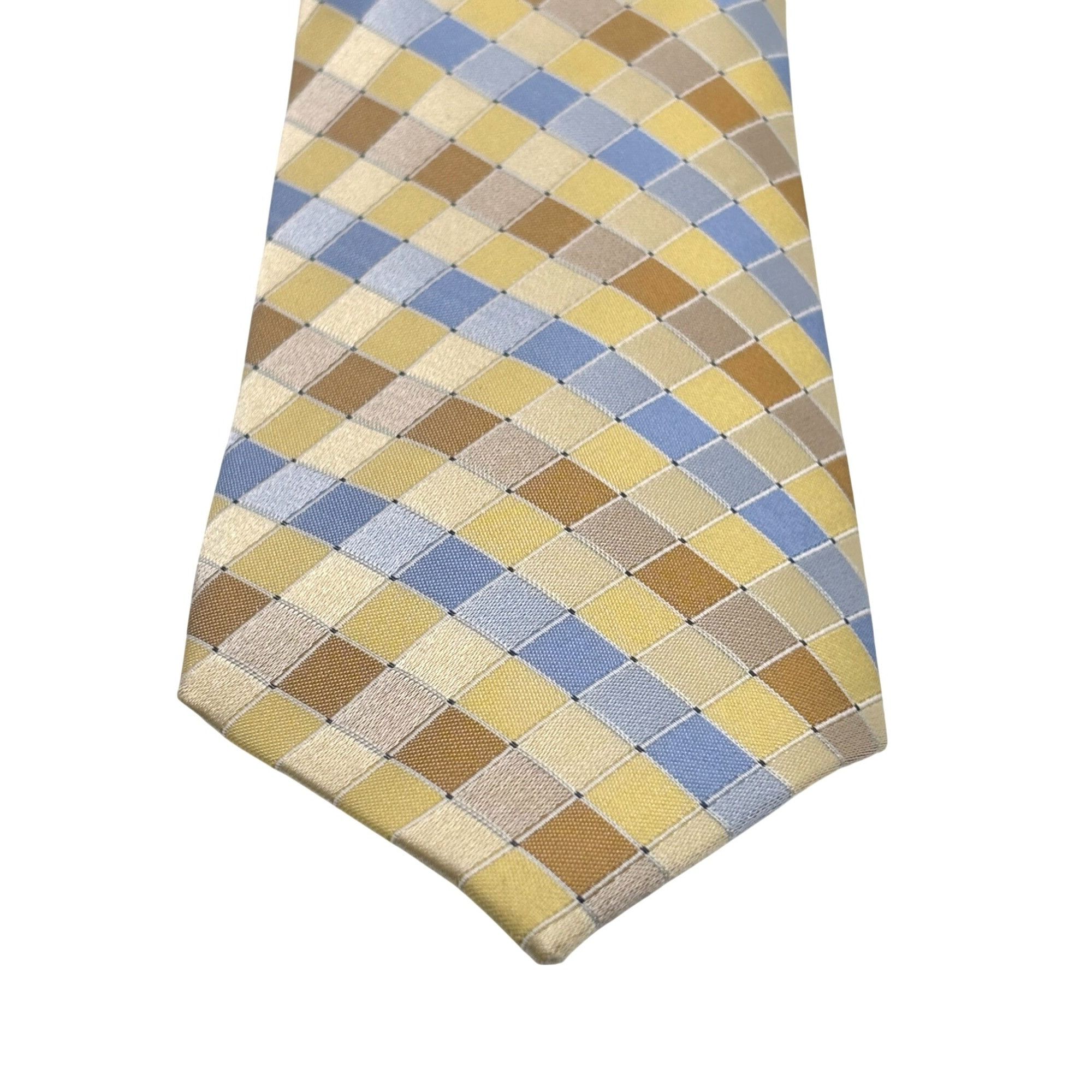 Perry Ellis Perry Ellis Portfolio Stolk Geo Slim Silk Tie, Yellow, OS Size ONE SIZE - 3 Thumbnail