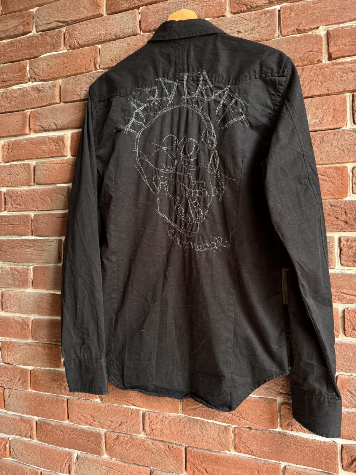 Diesel Diesel Gold Button Up Western Shirt Skull Y2K Designer Size US L / EU 52-54 / 3 - 6 Thumbnail