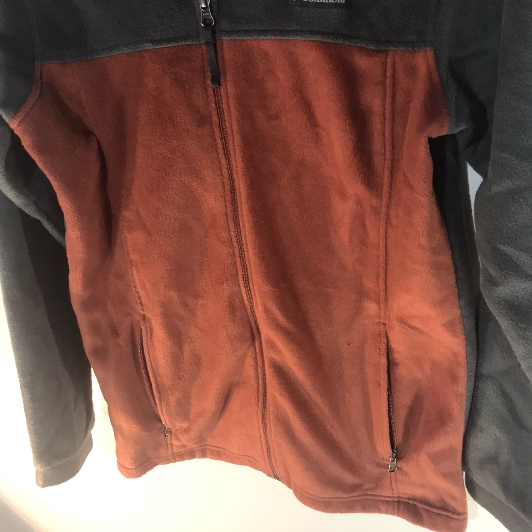 Vintage Columbia Orange/Gray Full Zip Fleece Jacket Women XL Casual Outdoor Winter Size XL / US 12-14 / IT 48-50 - 3 Thumbnail