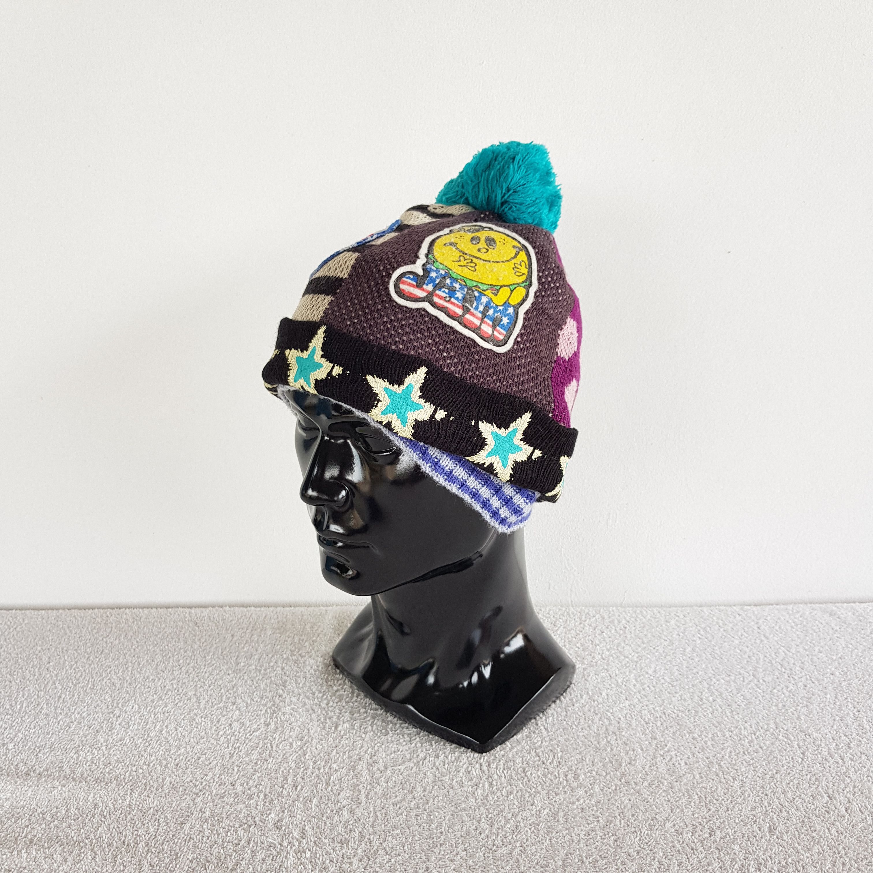 Grand Slam Vintage Woodstock Beanie Doubleside Pom Pom Snow Cap Hats. Size ONE SIZE - 1 Thumbnail