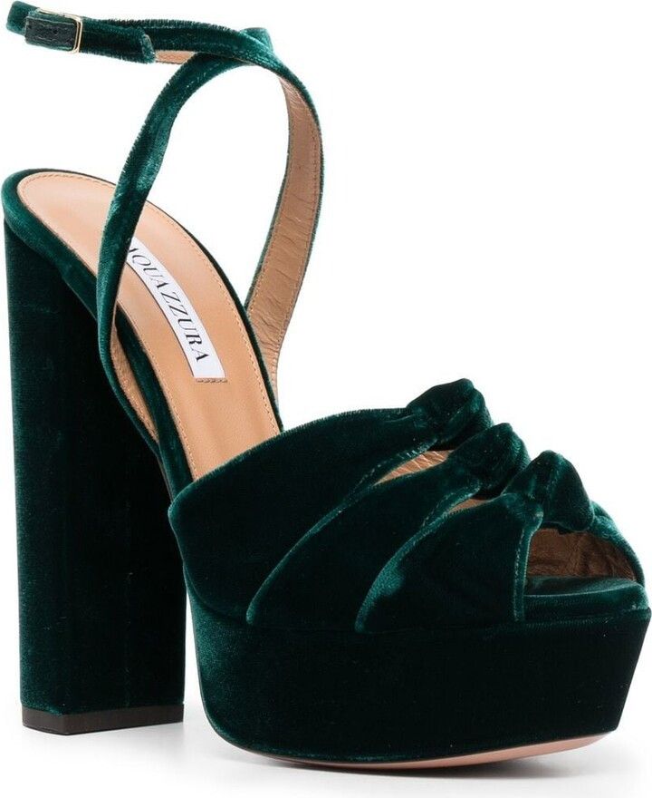 Aquazzura o1srvl11e1024 Platform in Green Size US 10 / IT 40 - 1 Thumbnail