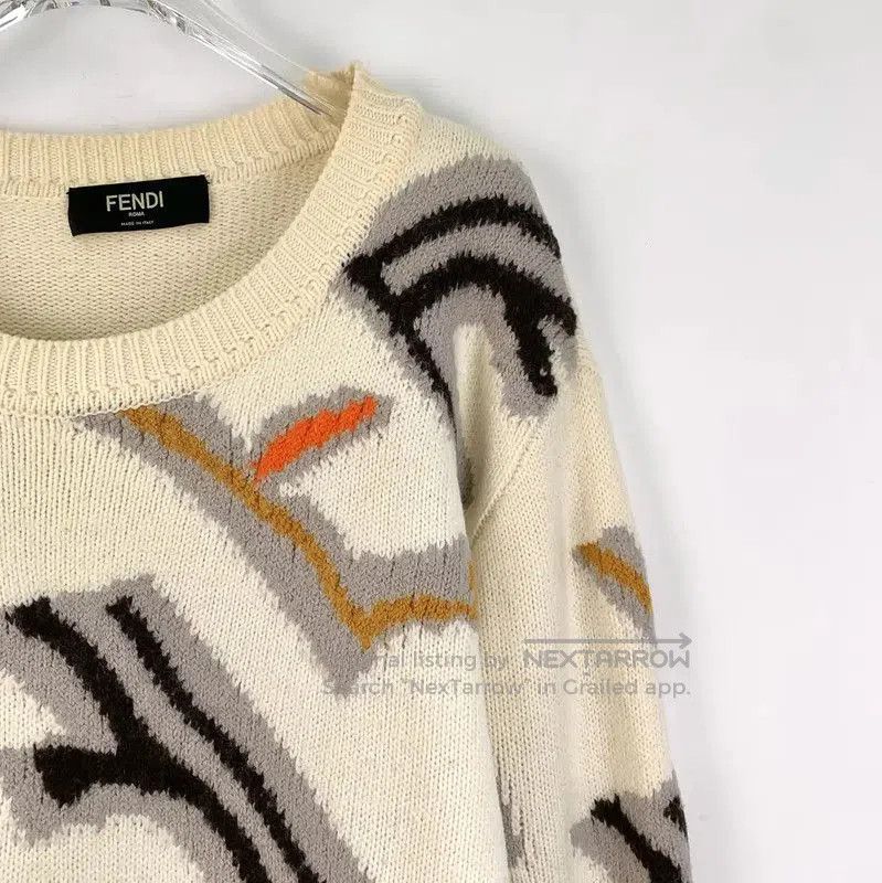 Fendi Fendi Beige Wool Women's Sweater in XL Size . Size XL / US 12-14 / IT 48-50 - 2 Thumbnail
