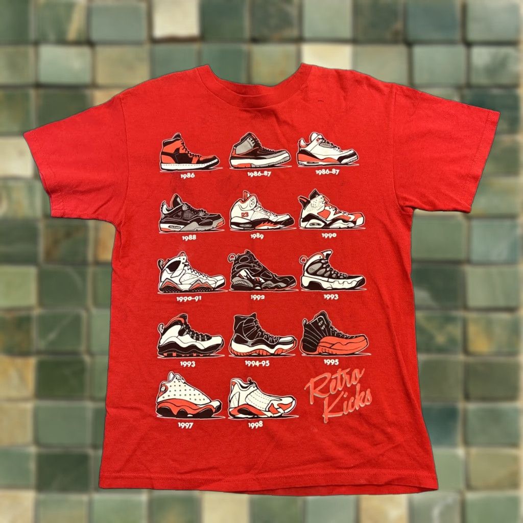 Jordan Brand Authentic Classics Rare Retro Kicks Air Jordan History M Red T-Shirt Mens Size US M / EU 48-50 / 2 - 1 Thumbnail