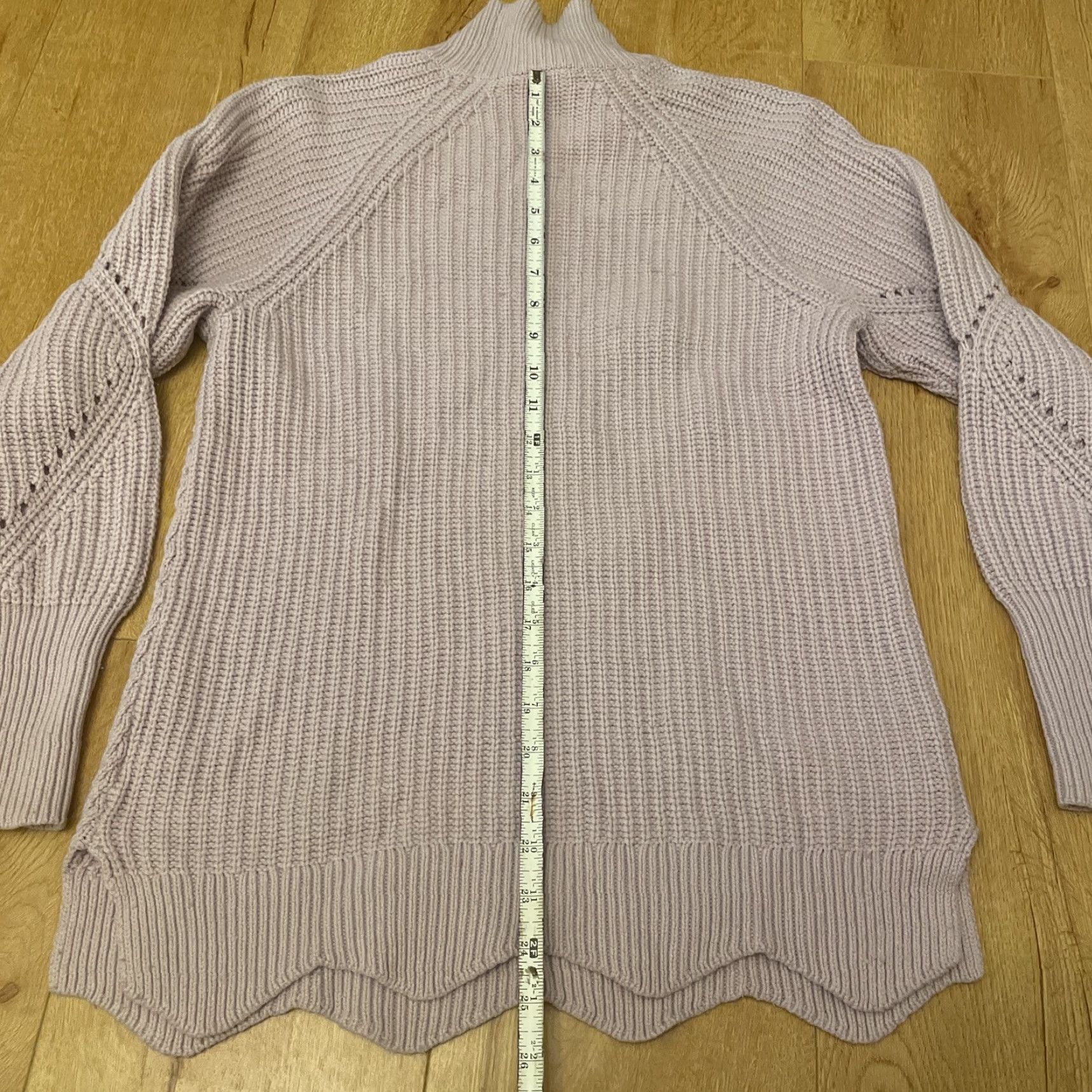 Rebecca Taylor Rebecca Taylor Sweater Ladies Med Purple Mock Neck Basket Weave Open Knit Pullover Knit Open-Knit Raglan Sleeve Long Sleeve Size M / US 6-8 / IT 42-44 - 8 Thumbnail