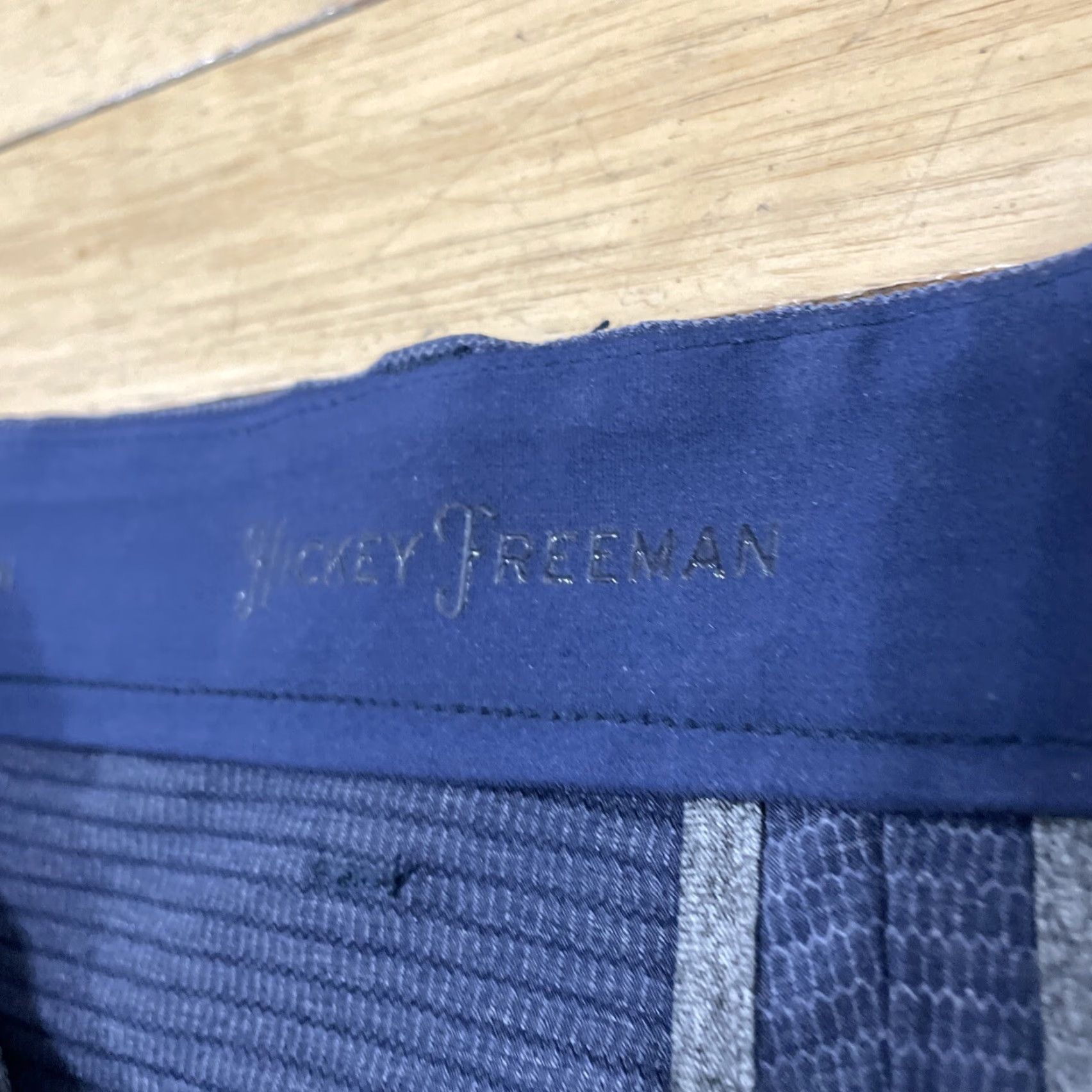 Vintage VINTAGE Hickey Freeman Performance Stretch Pants Men 36x31 Blue Geometric Golf Trousers Size US 36 / EU 52 - 4 Thumbnail