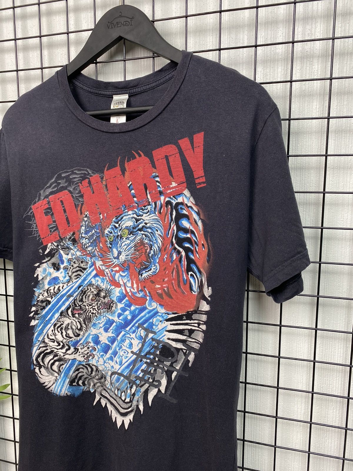 Christian Audigier × Ed Hardy × Vintage Ed Hardy Tiger Print T Shirt Christian Audigier tee Men’s L Size US L / EU 52-54 / 3 - 3 Thumbnail