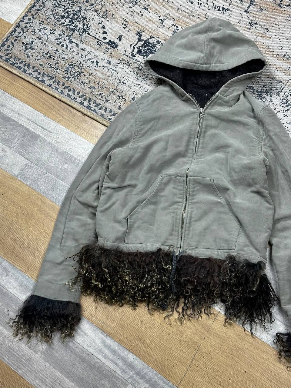 Japanese Brand Crazy Y2K Abercrombie Style Avant Garde Slim Fur Hoodie Size US S / EU 44-46 / 1 - 3 Thumbnail