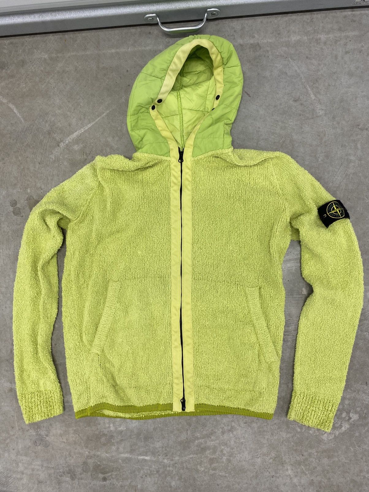 Stone Island SS19 Stone Island Zip Hoodie Jacket Lime Green - Large Size US L / EU 52-54 / 3 - 1 Thumbnail
