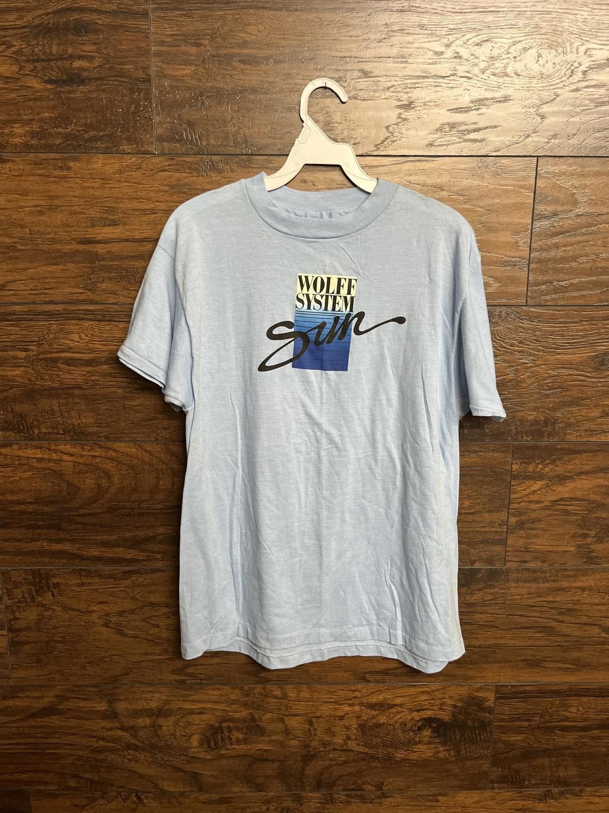 Designer VTG Wolff System Sun T-shirt - Tanning Co Single Stitch Size US S / EU 44-46 / 1 - 1 Thumbnail