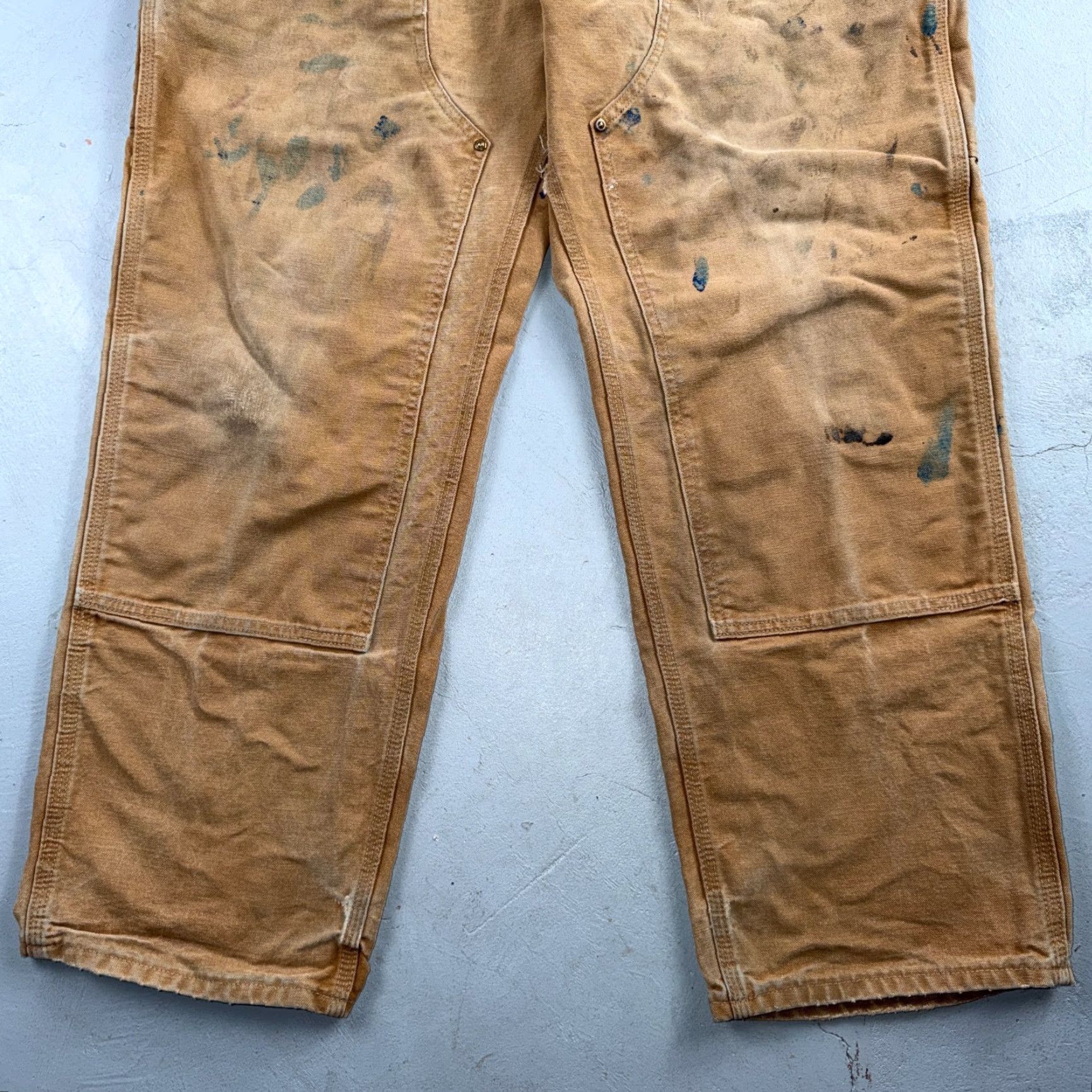 Carhartt VINTAGE Carhartt Pants Carpenter Double Knee 38x30 Brown USA Brown 38x30 Carhartt VTG Double Knee Carpenter Pants B01 USA BRN Brown 38x30 Thrashed Size US 38 / EU 54 - 3 Thumbnail