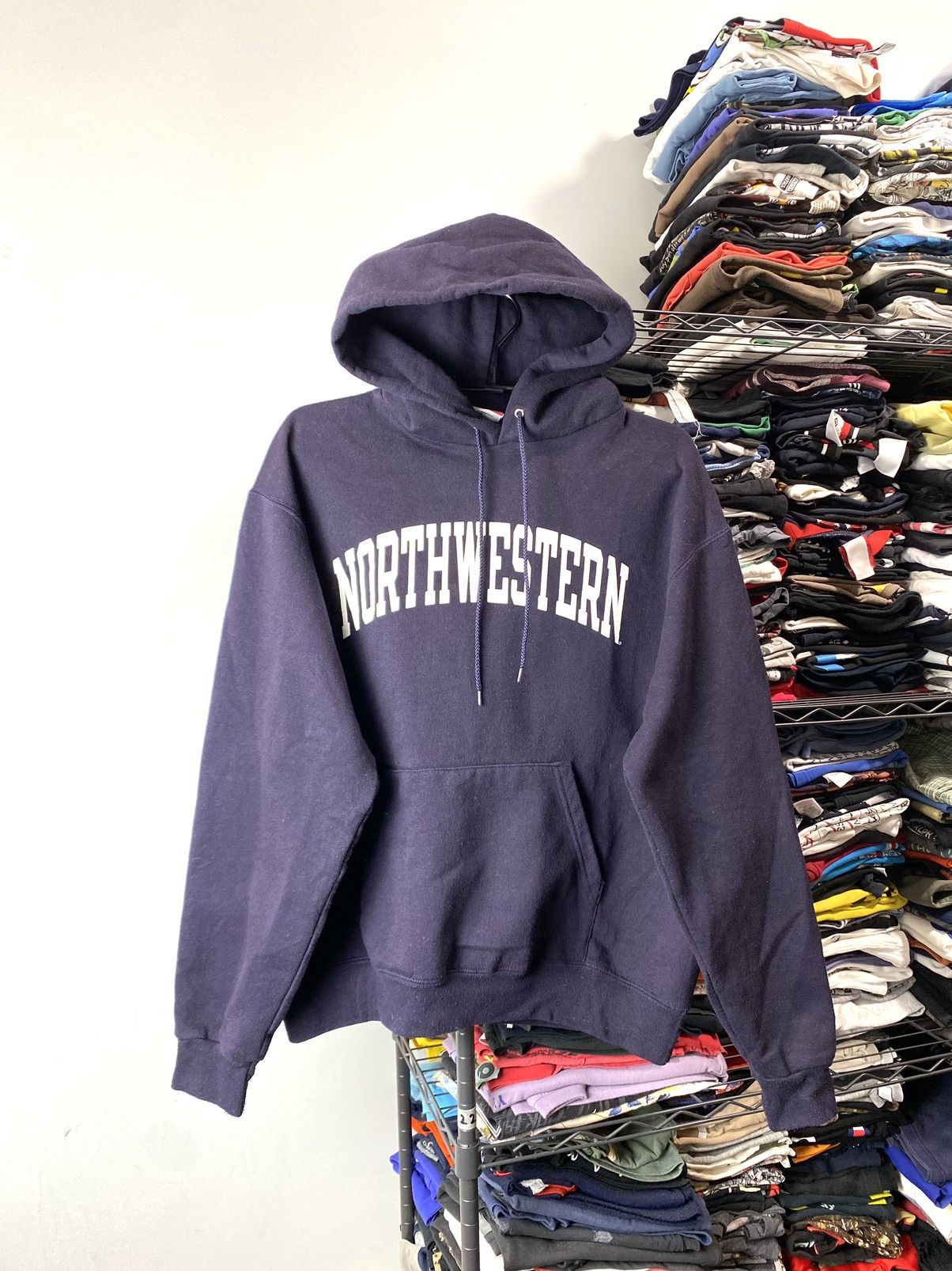 Champion Vintage 90’s Faded Heavyweight Champion North Western Hoodie Size US M / EU 48-50 / 2 - 1 Thumbnail