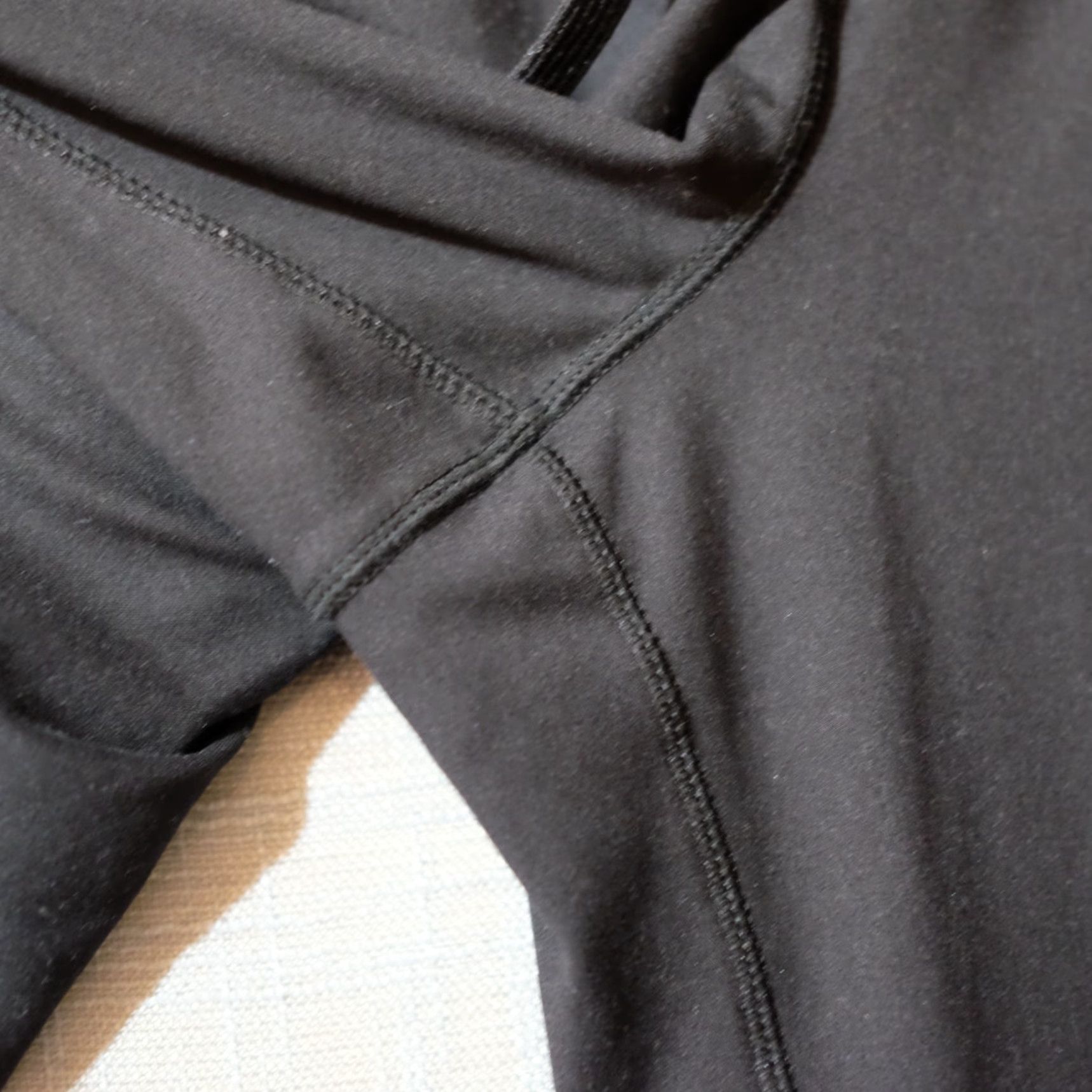 Vintage Maurices Active Pants Black w/Zip Pockets Drawstring Women's XL Pants Regular Inseam 27 in Tapered Ankle Size 40" / US 18 - 4 Thumbnail