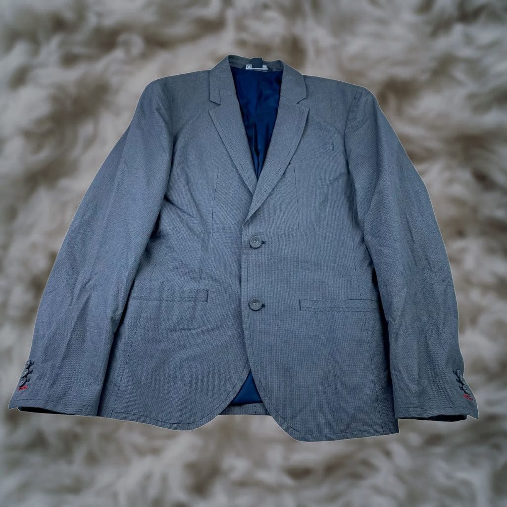 Armani Exchange Armani Exchange Blazer Men's Slim Fit Gray Micro-Houndstooth Cotton 36R Size 36R - 1 Thumbnail