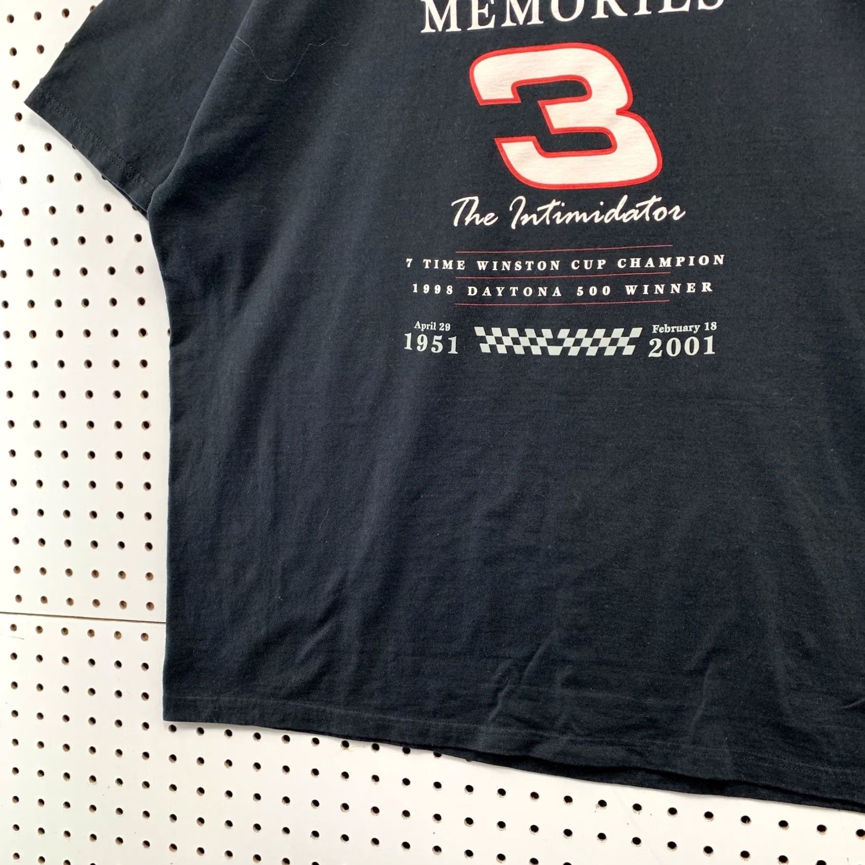 Fruit Of The Loom VINTAGE Dale Earnhardt T Shirt Mens 2XL Black Thanks For Memories Intimidator Size US XXL / EU 58 / 5 - 6 Thumbnail