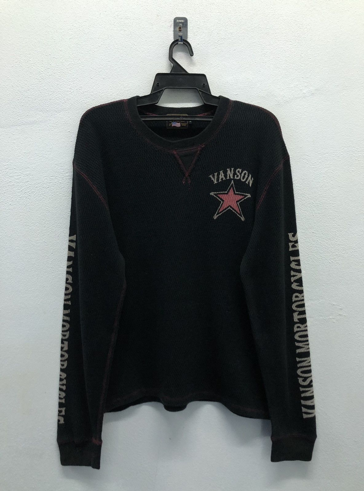 Vintage Vintage Vanson Motorcycles Speed-King Long Sleeve Knitwear Size US XL / EU 56 / 4 - 2 Thumbnail