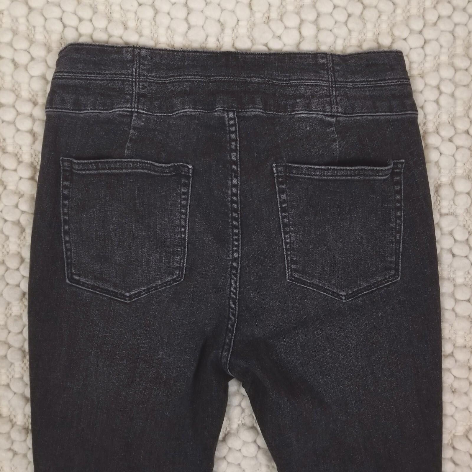 Designer We The Free CRVY Lace-up High Waist Skinny Jeans Black Sz 29 Size 29" - 9 Thumbnail