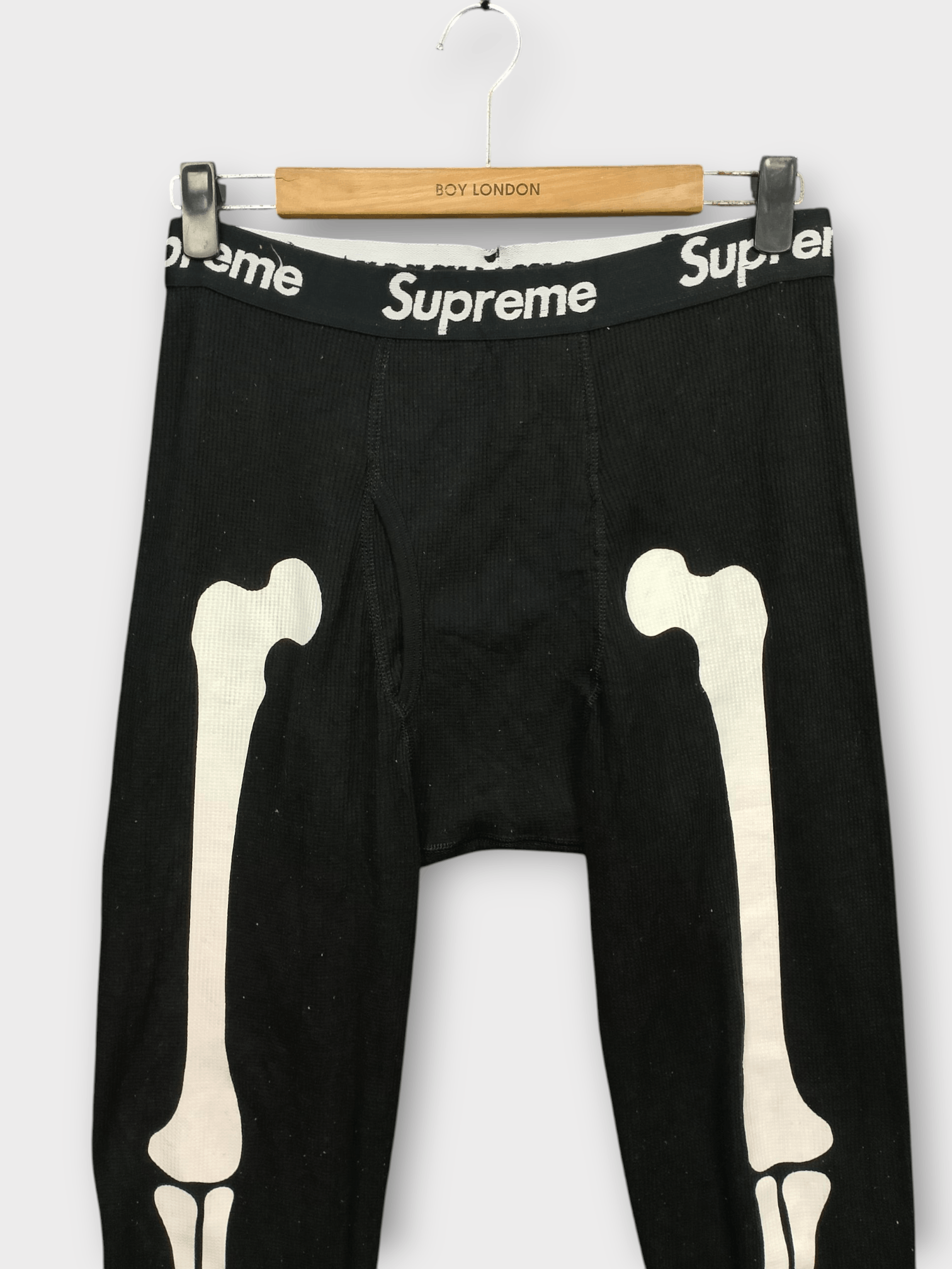 Hanes × Supreme Supreme x Hanes Skeleton Thermal Pants in Black Size US 34 / EU 50 - 2 Thumbnail