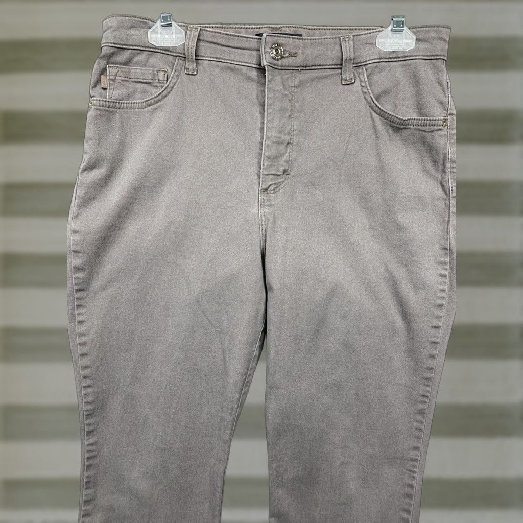 Lee Lee Women's Denim Pants 12M Slim Straight Leg High Rise Light Brown 5-Pocket Jeans Size 34" / US 12 / IT 48 - 1 Thumbnail