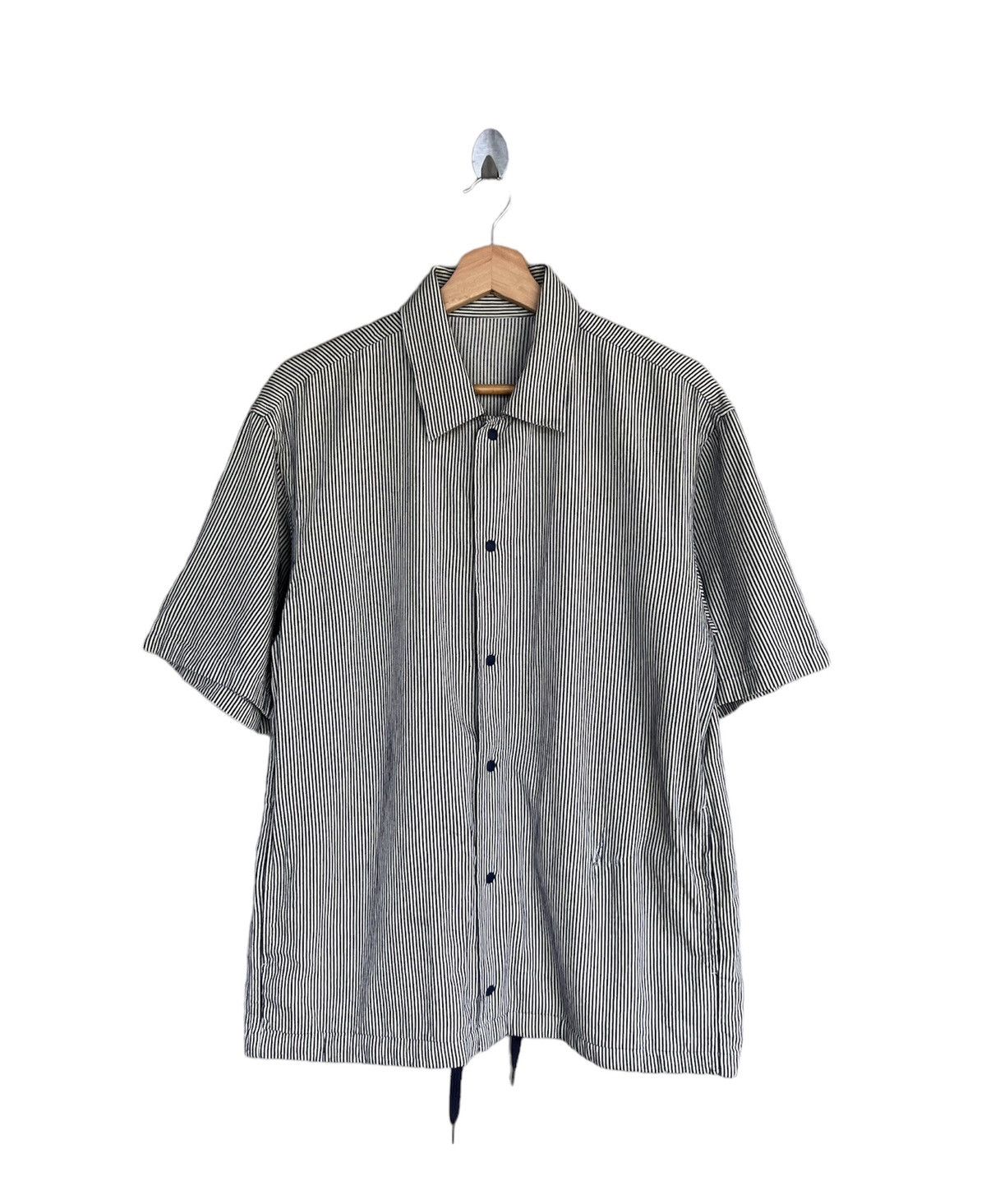 image of Gu Hickory Button Up in White, Men's (Size Medium)