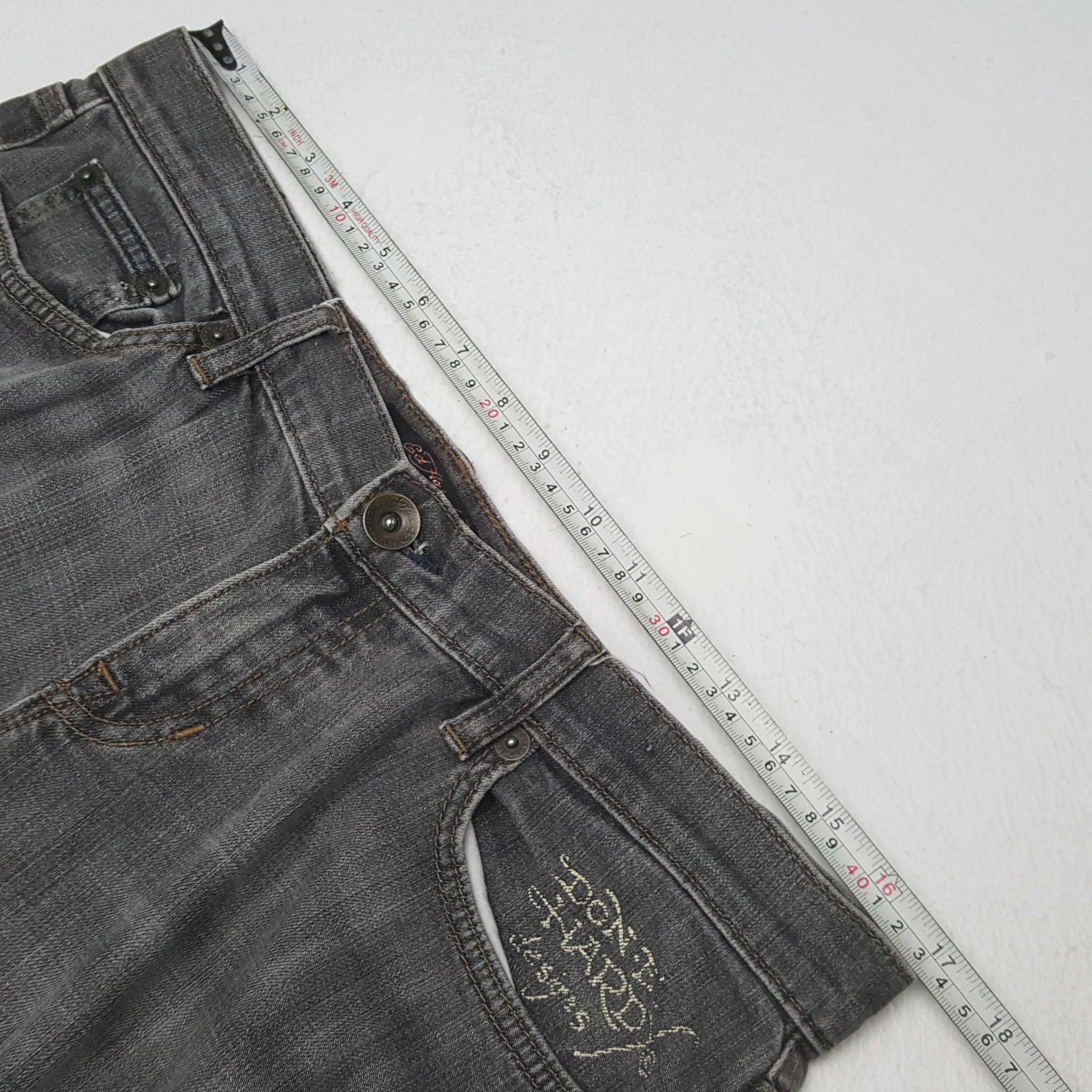 Ed Hardy × Vintage ED HARDEY Fashion Brand Jeans C280N22 Size 34" / US 12 / IT 48 - 7 Thumbnail