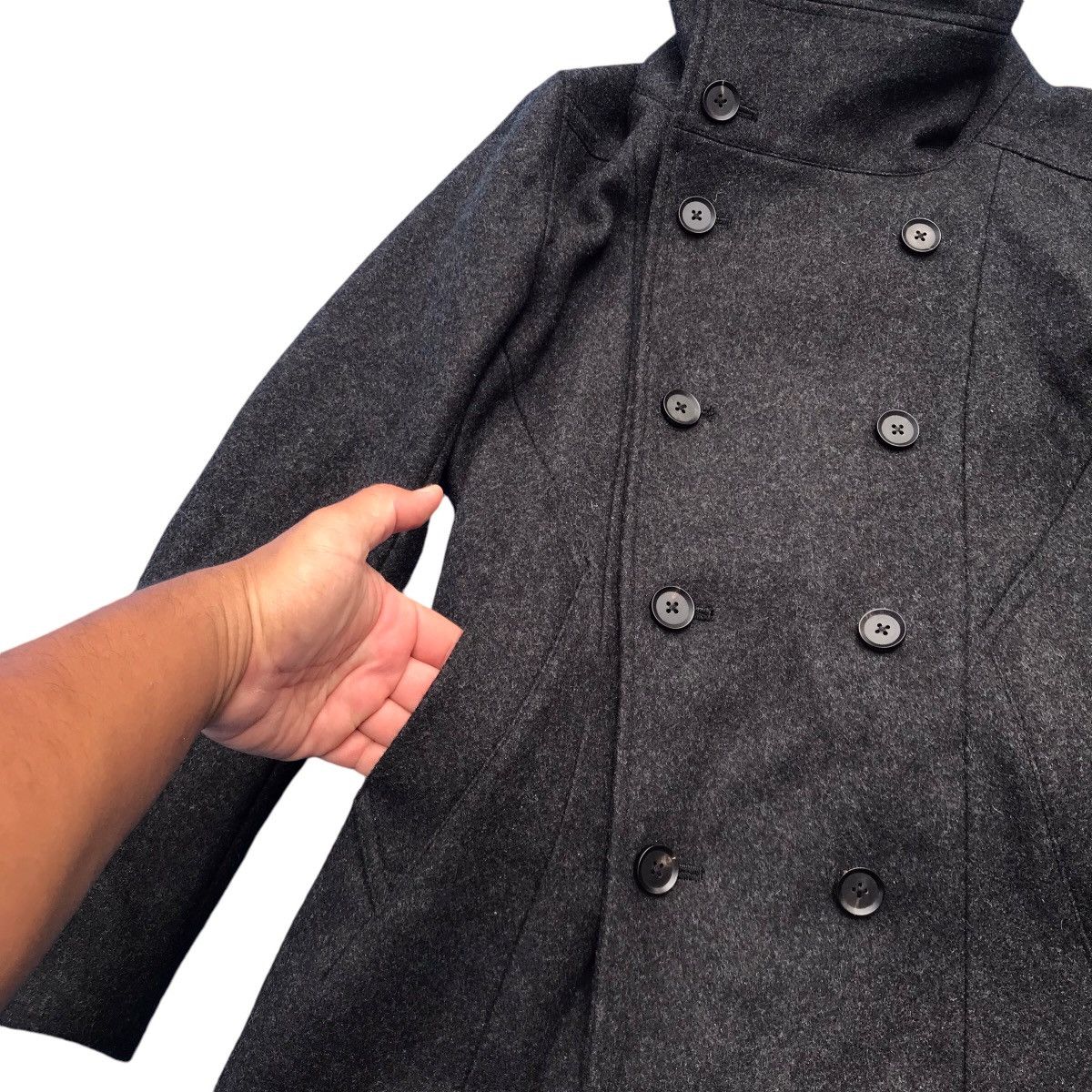 Schlussel Avant Garde Schlussel Double Breasted Wool Coat Size S / US 4 / IT 40 - 11 Thumbnail
