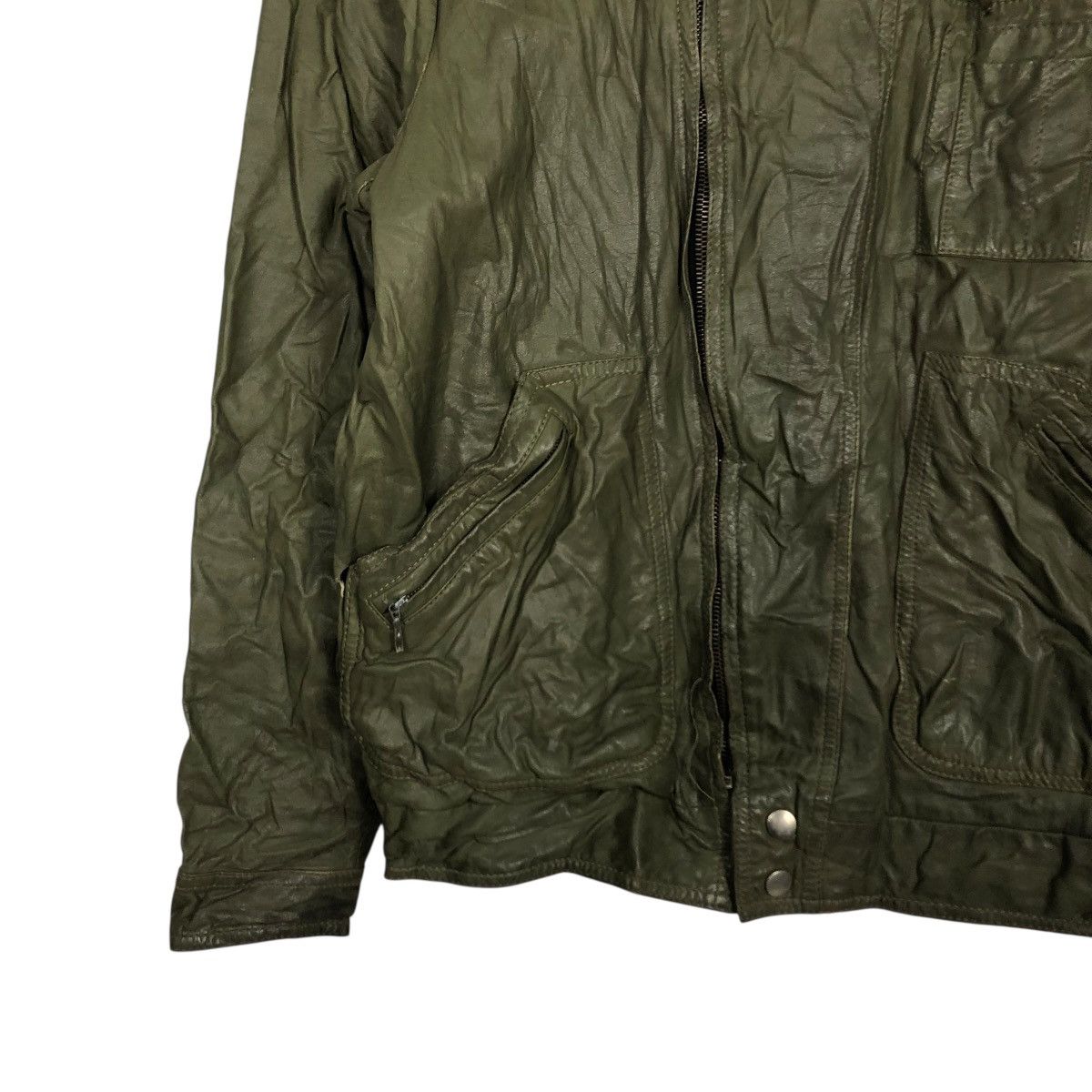 Japanese Brand 🔥VINTGE BIKER LEATHER JACKET BLANKET A REX ISSEY MIYAKE Size US L / EU 52-54 / 3 - 7 Thumbnail