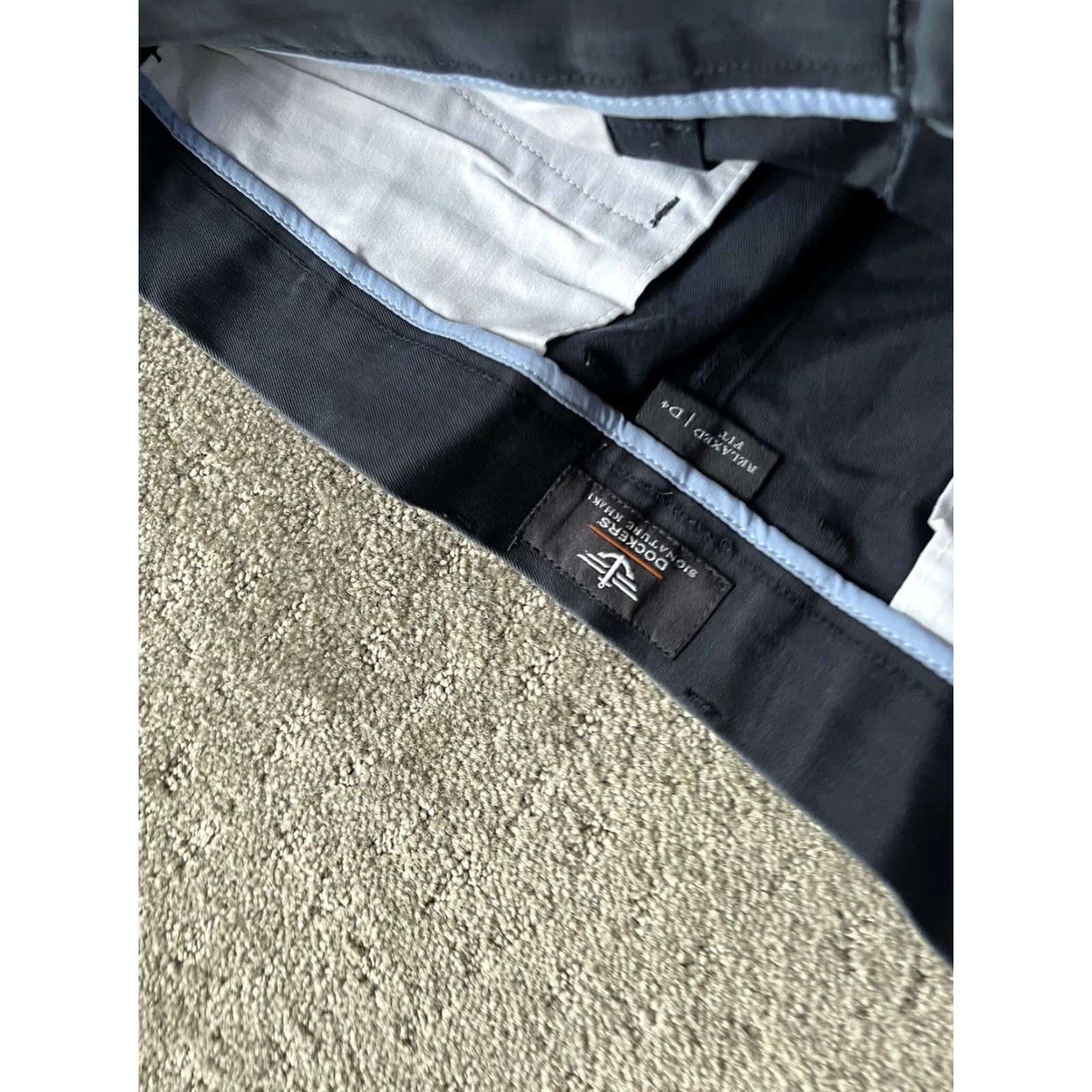 Dockers DOCKERS Mens Pants Chino 38x30 D4 Relaxed Fit Dress Blue Navy Pleated 90s Mens Apparel Size US 38 / EU 54 - 5 Thumbnail