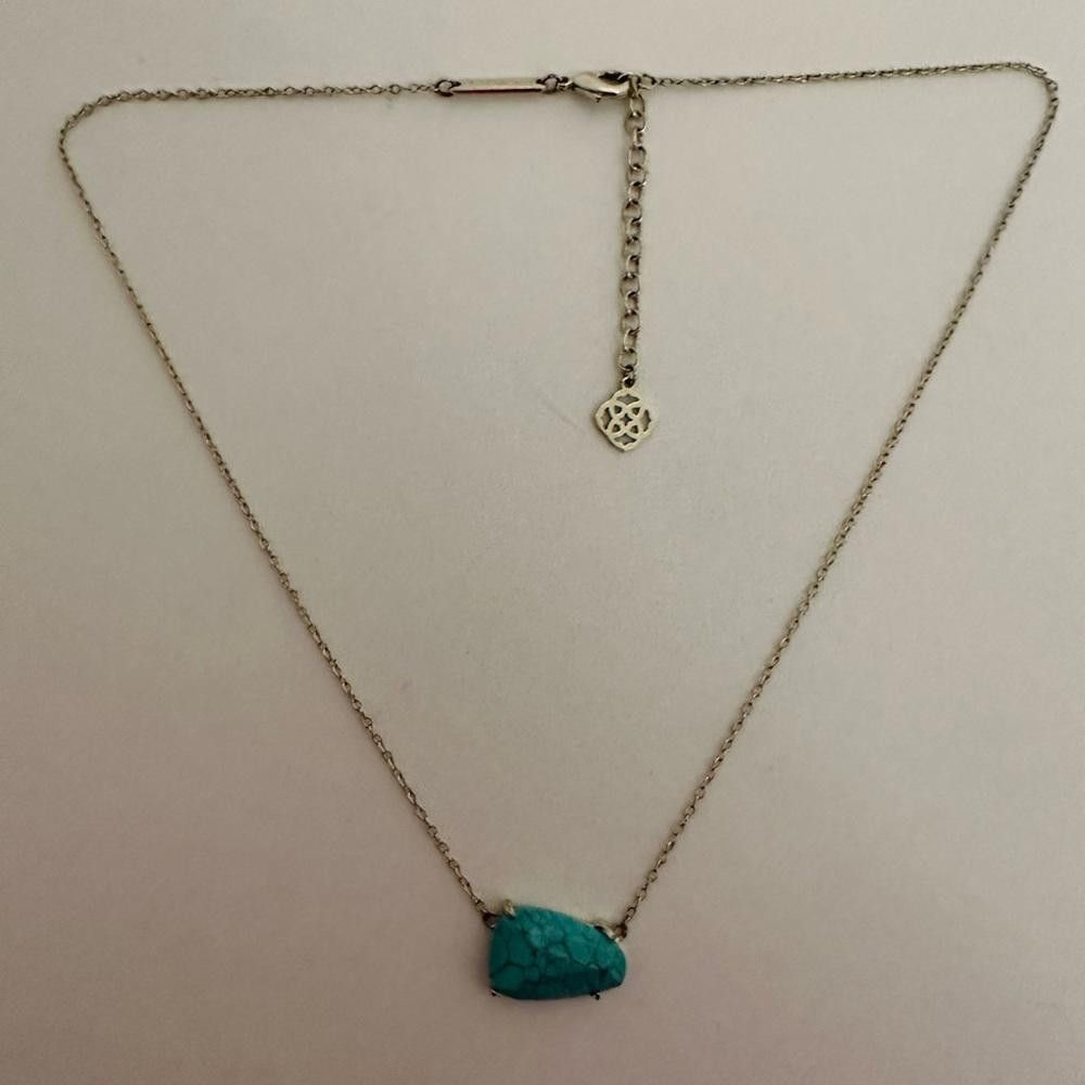 Kendra Scott Kendra Scott Isla Turquoise Stone and Gold Chain Necklace Size ONE SIZE - 3 Thumbnail