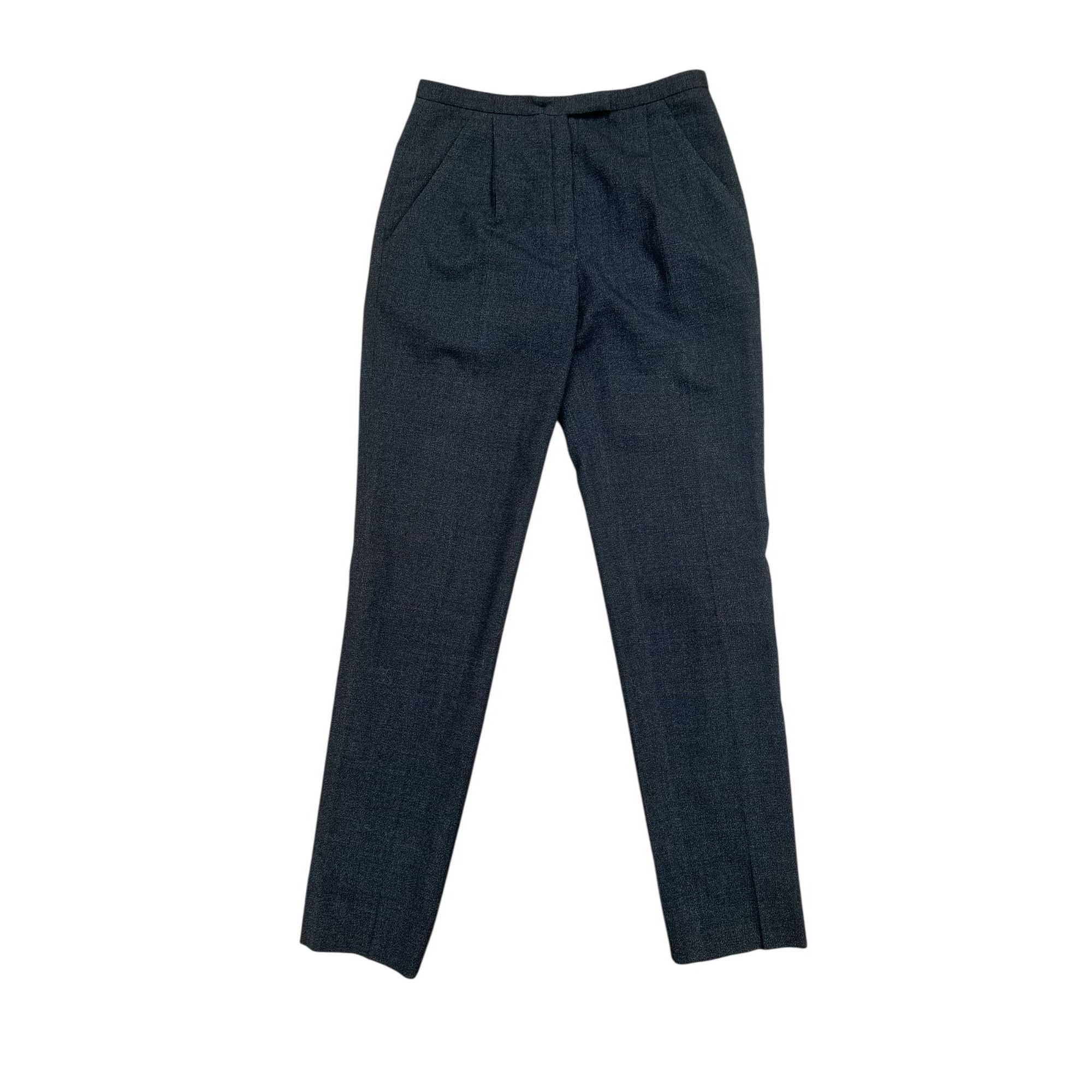 Hermes Classic Grey Virgin Wool Tailored Trousers Size 25" / US 0 / IT 36 - 1 Thumbnail