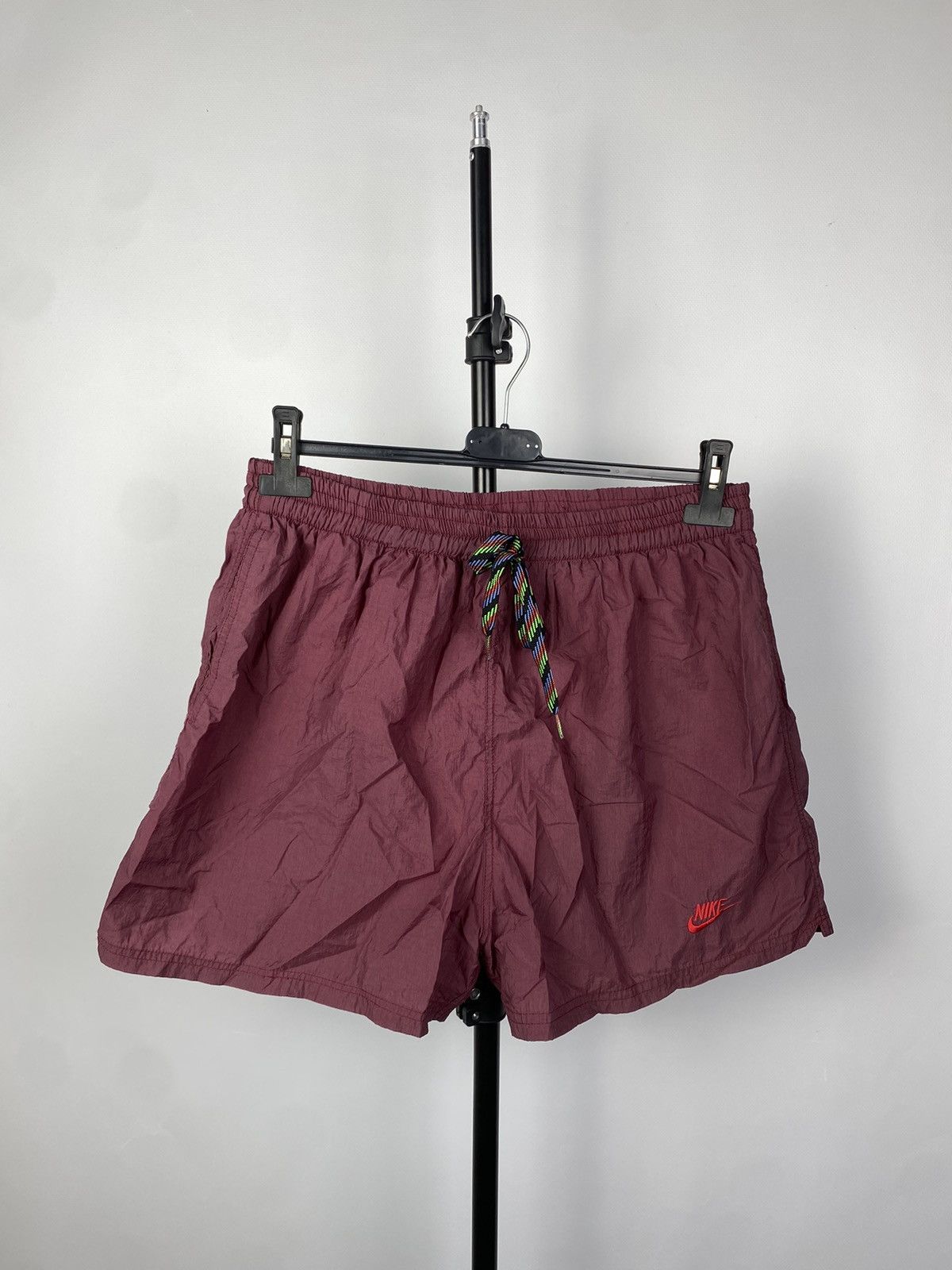 Nike × Vintage 00s Nike Shorts Nylon Logo Drill Swoosh Size US 30 / EU 46 - 1 Thumbnail