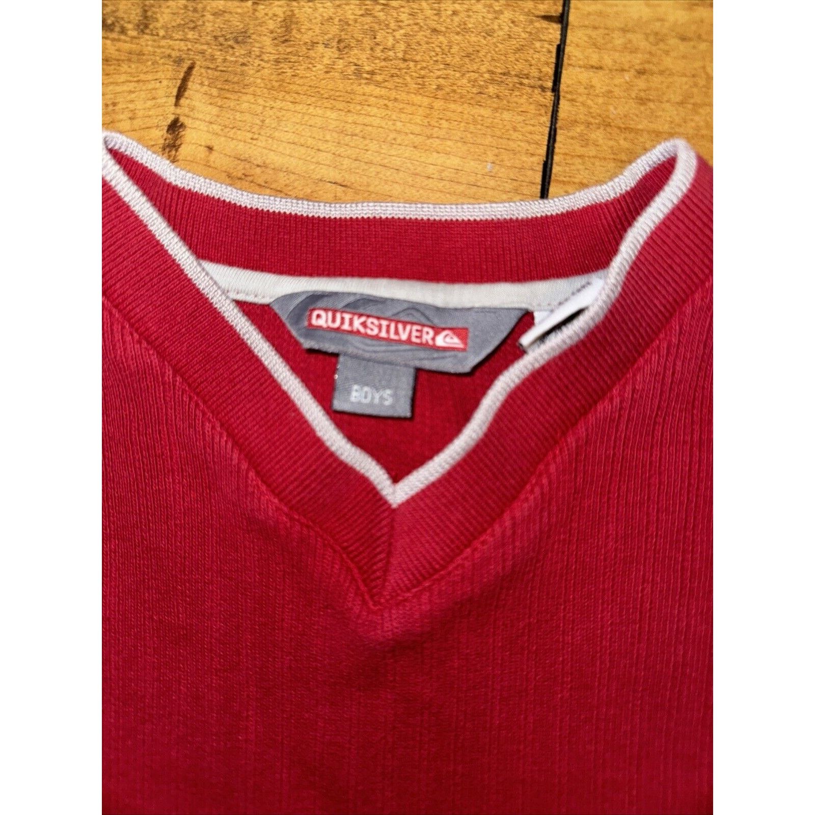 Quiksilver × Vintage Quicksilver Long Sleeve Shirt Boys M 12/14 21x23 Red Size US M / EU 48-50 / 2 - 3 Thumbnail