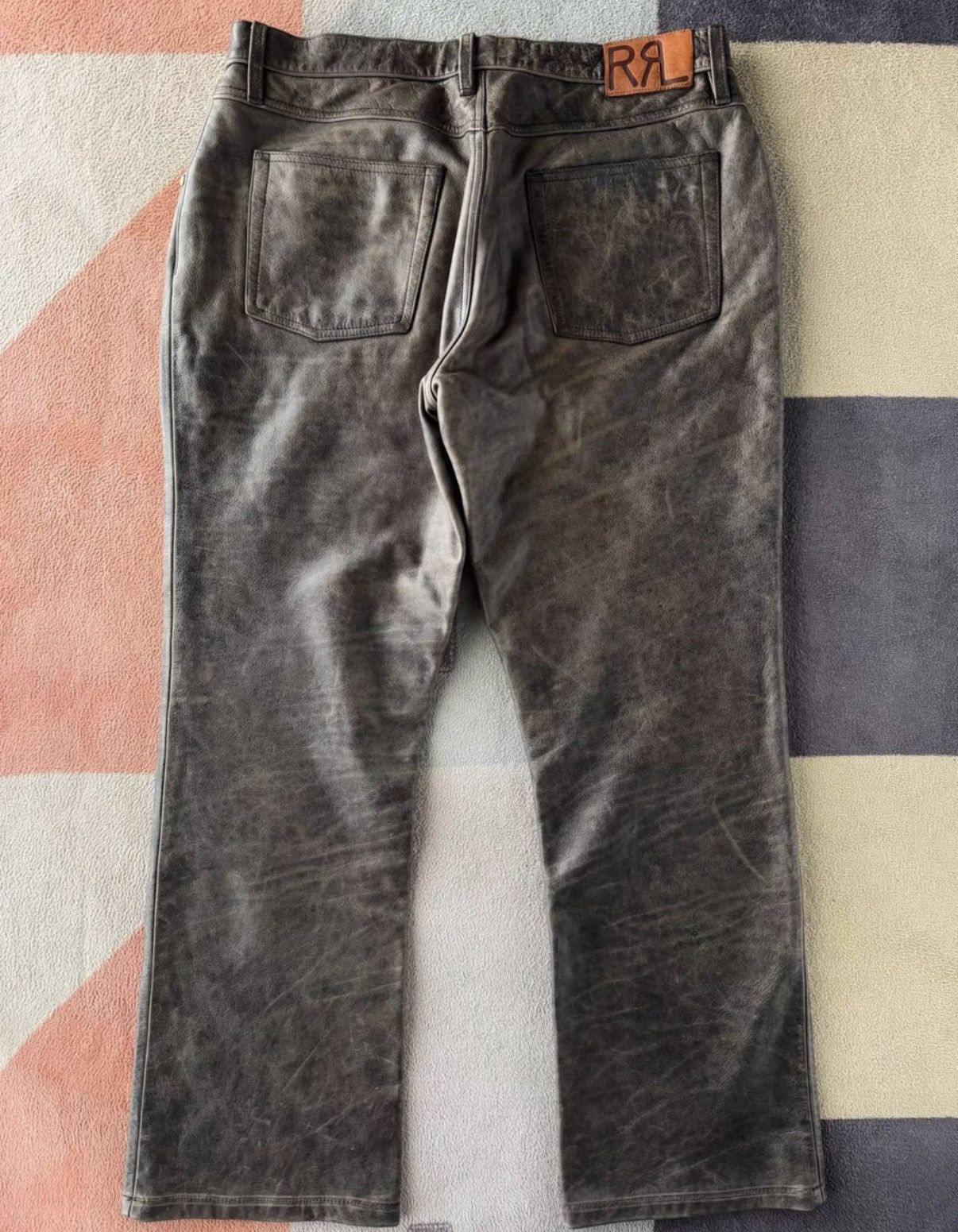 RRL Ralph Lauren RRL Ralph Lauren Double RL Leather Pants K22 Size US 34 / EU 50 - 2 Thumbnail