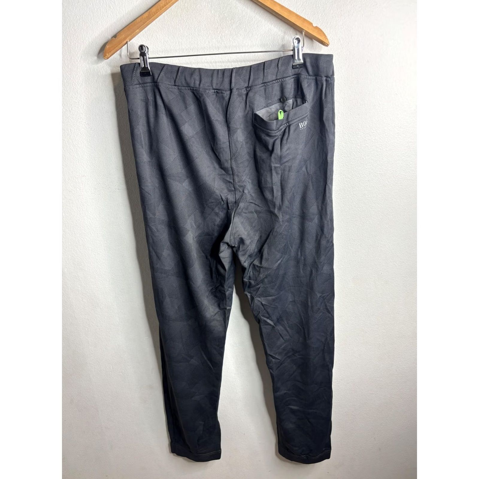 Hugo Boss BOSS Hugo Boss Pants Mens 2XL Gray Geometric Joggers Elastic Waist Pockets Size US 39 - 5 Thumbnail