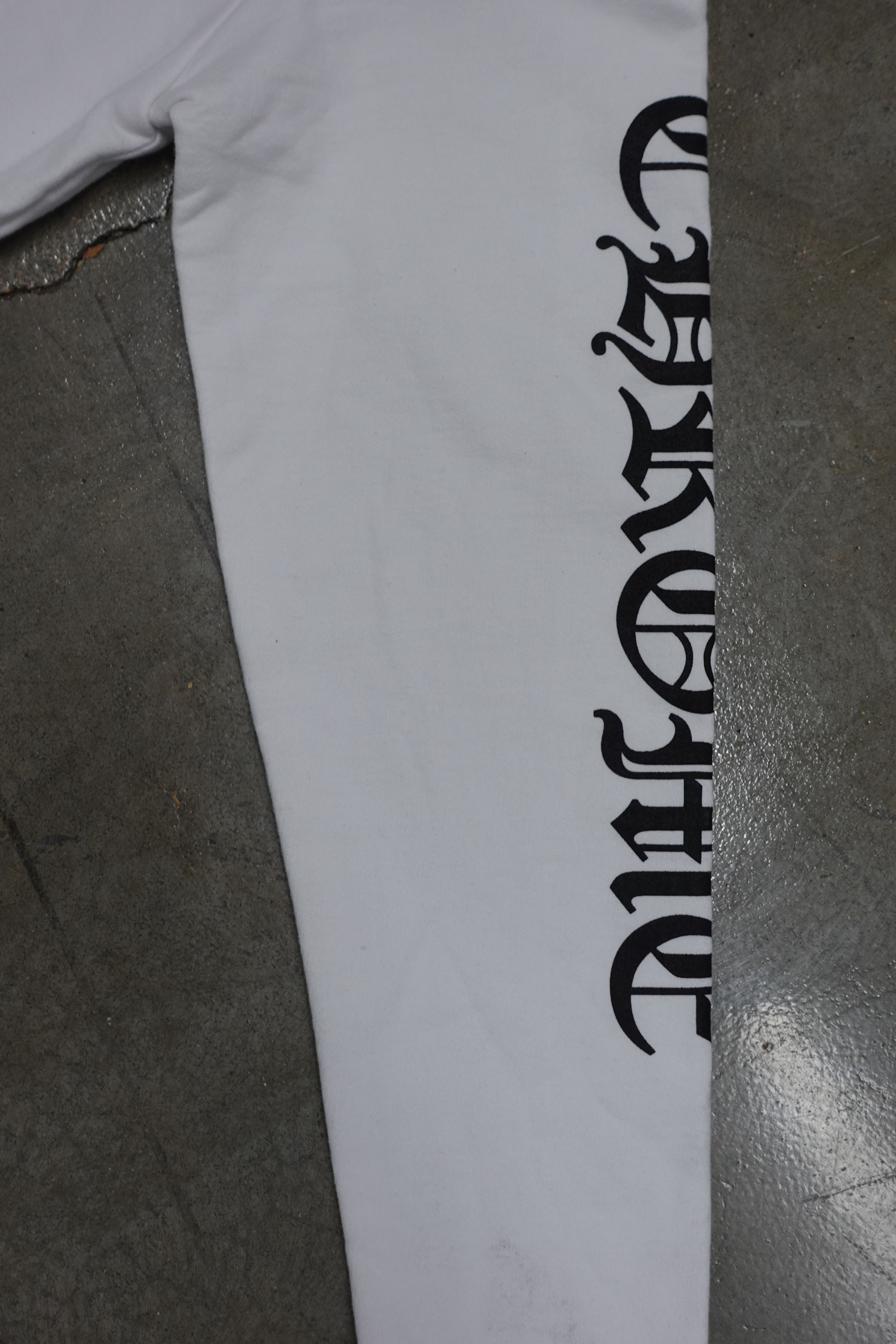 Chrome Hearts CHROME HEARTS SCRIPT ZIP UP HOODIE WHITE BLACK Size US M / EU 48-50 / 2 - 2 Thumbnail