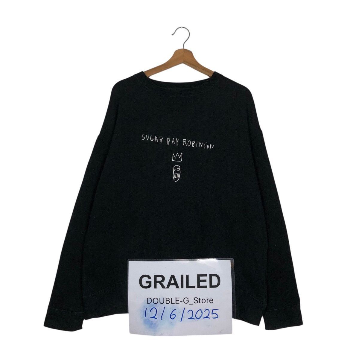 Jean-Michel Basquiat 📌Long Sleeve Sweatshirt Jean Michel Basquit Big Logo Size US M / EU 48-50 / 2 - 1 Thumbnail