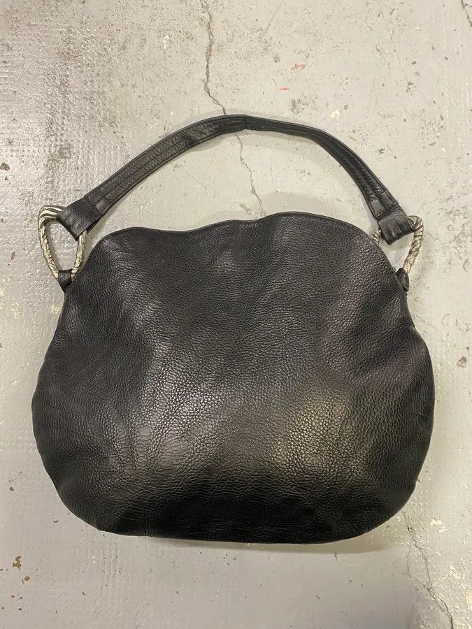 Roberto Cavalli 2010s Roberto Cavalli Black Leather Feather Handle Bag Size ONE SIZE - 4 Thumbnail