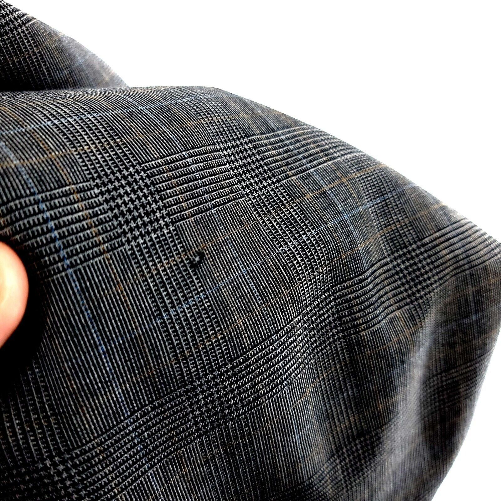 Ralph Lauren DAMAGED Chaps Ralph Lauren Wool 2 Button Blazer 42R Gray Pla Size 42R - 4 Thumbnail