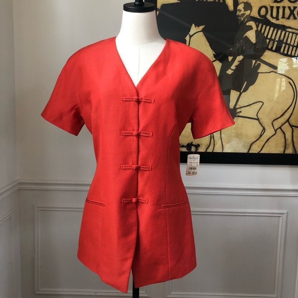 Other Vintage Spiegel Linen Blend Short Sleeve Blazer 8 Size M / US 6-8 / IT 42-44 - 1 Thumbnail