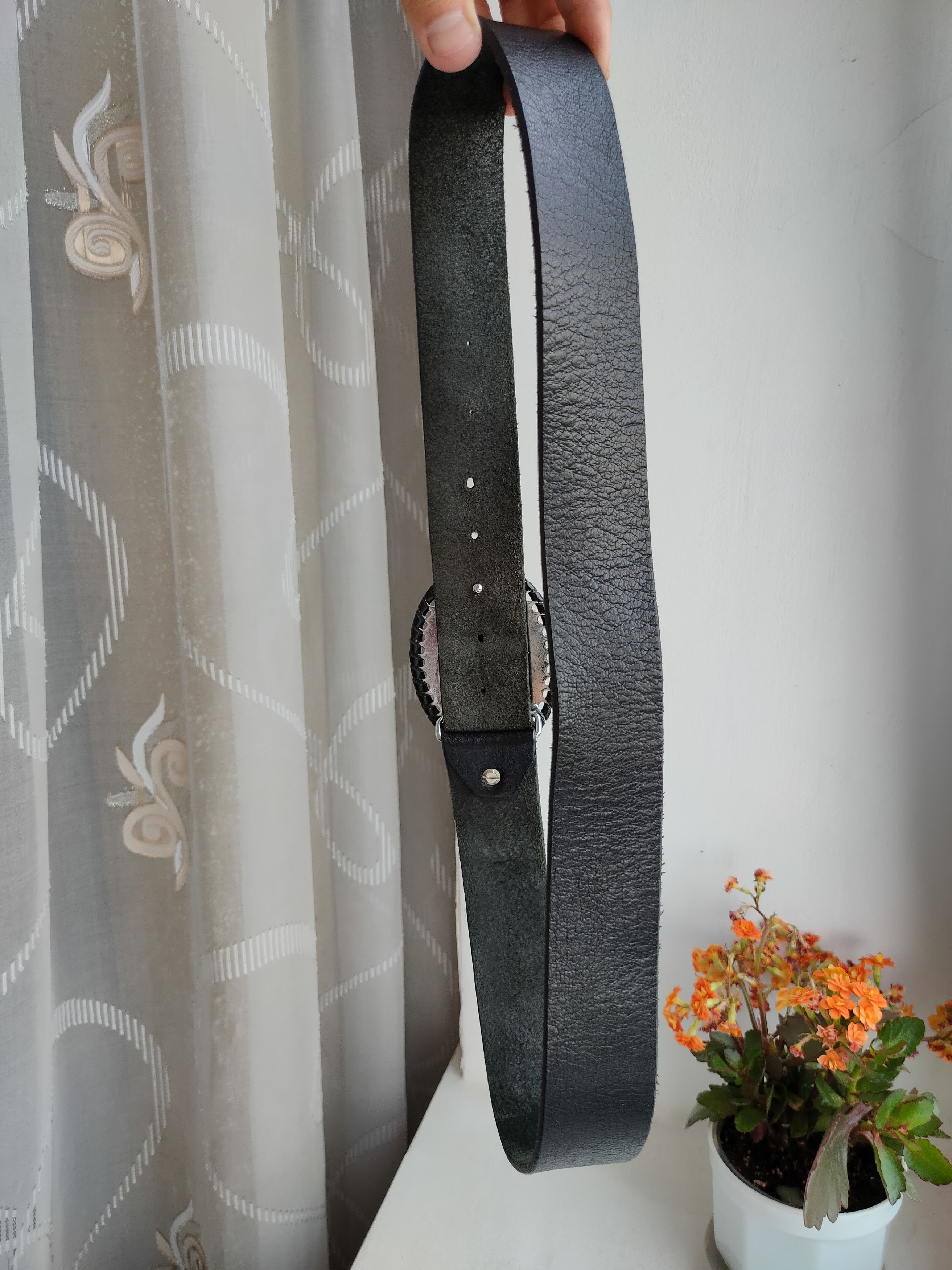 Buckle Black × Genuine Leather Mapi Leather Belt Buckle Mapi Unisex Size ONE SIZE - 4 Thumbnail